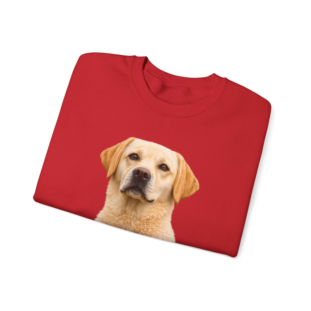 Yellow Labrador Retriever Portrait Sweatshirt | Dog Face Crewneck
