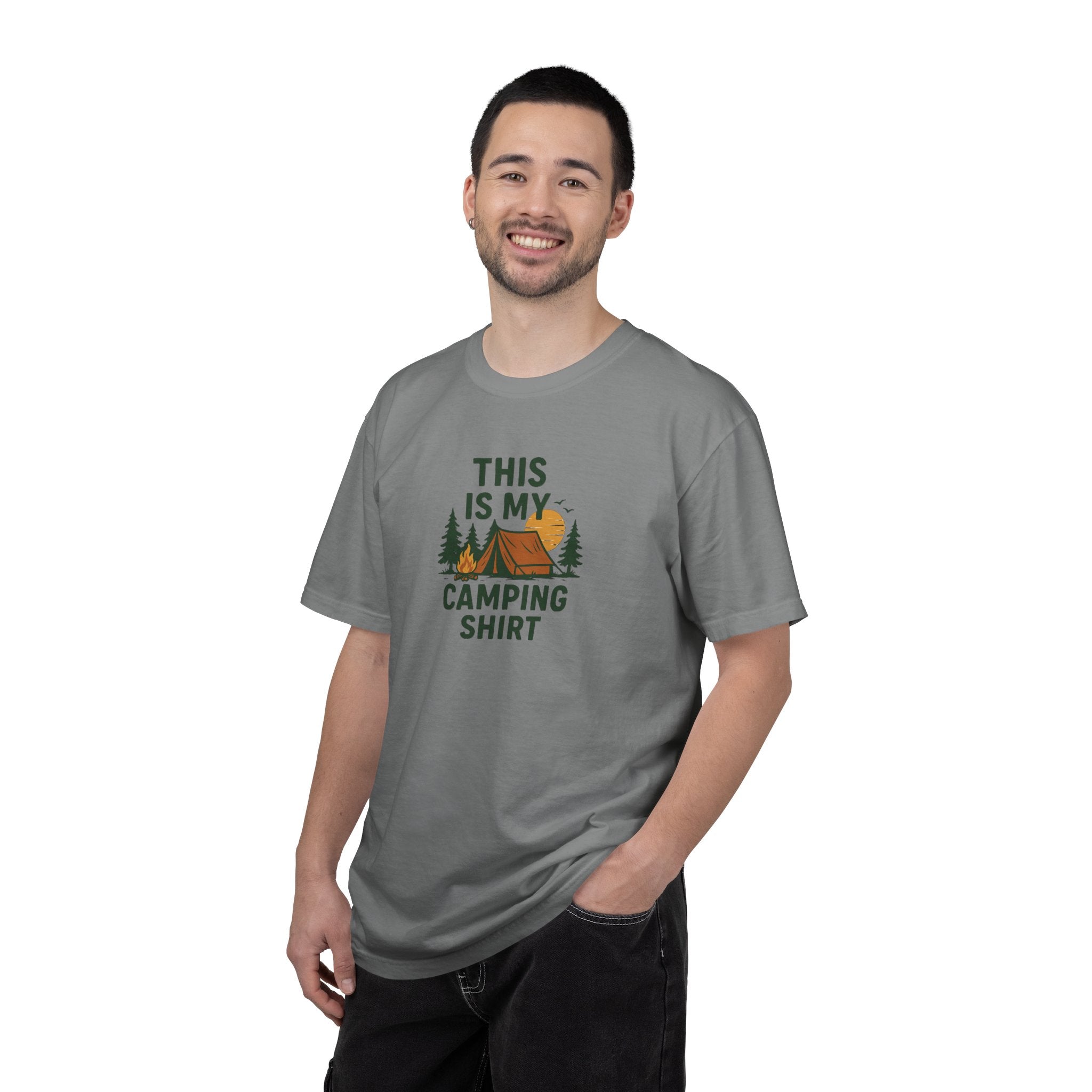 This Is My Camping Shirt T-Shirt | Camping Tent Trees Graphic Tee