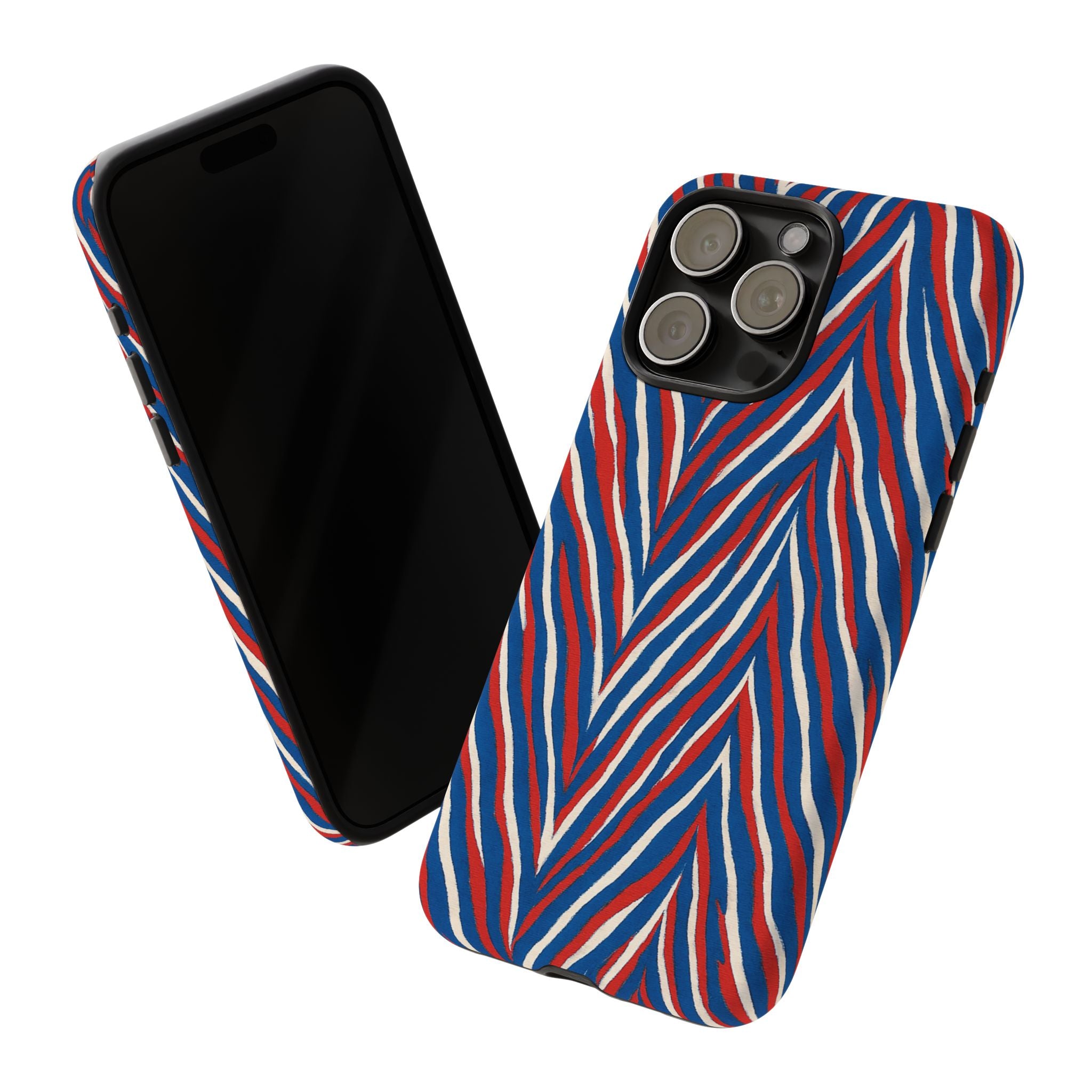Red White Blue Zebra Stripe Tough Case | Patriotic Phone Cover
