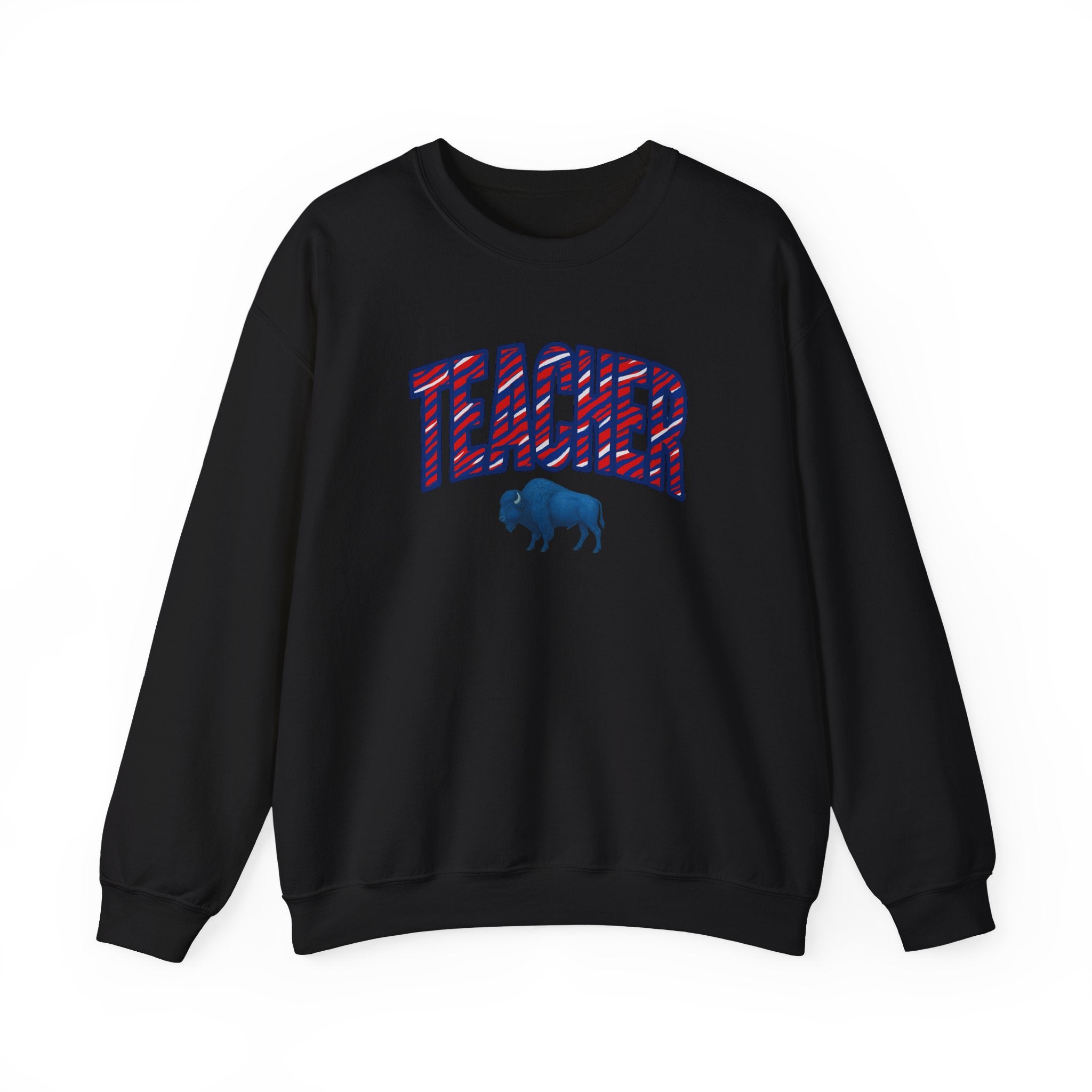 Teacher buffalo plaid arch Sweatshirt | Teacher crewneck