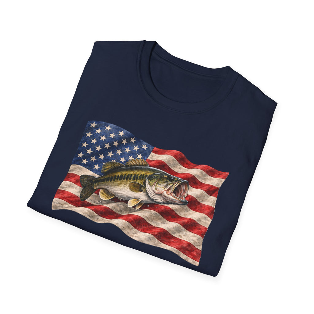 Bass American Flag Unisex Softstyle T-Shirt