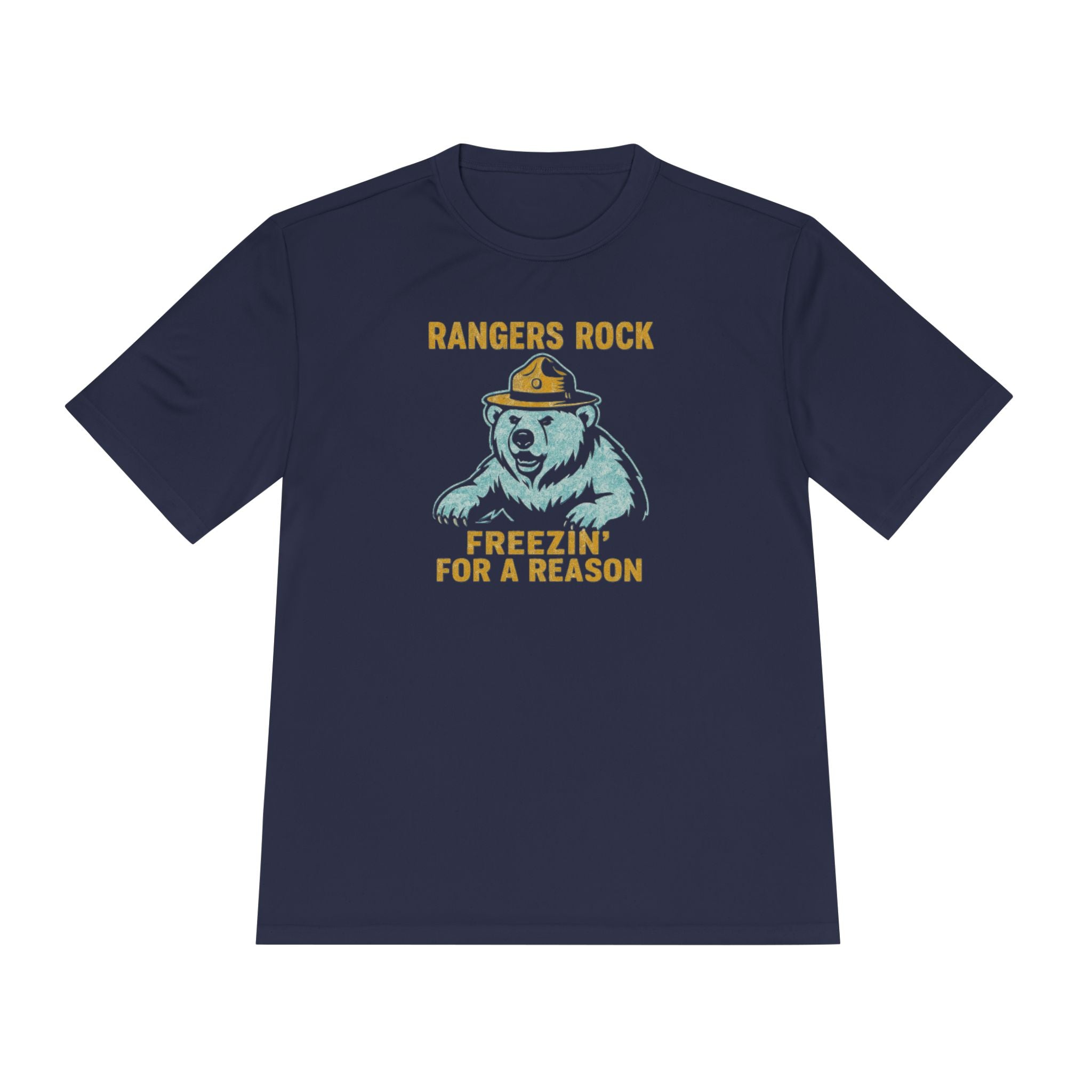 Rangers Rock Polar Bear with Ranger Hat T-Shirt | Freezin' for a Reason