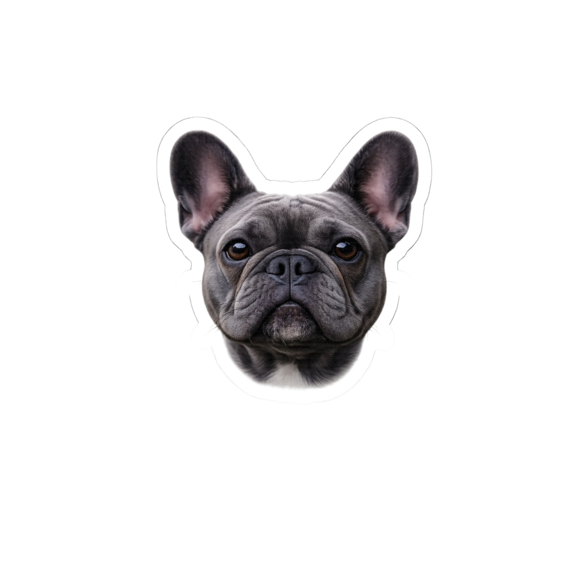 French Bulldog Face Sticker | Kiss-Cut Sticker