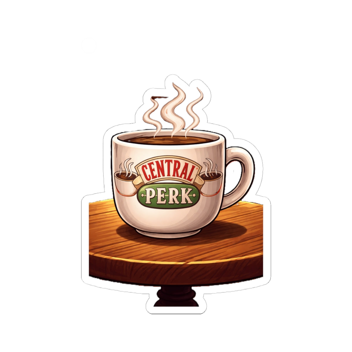 Central Perk Coffee Cup Sticker | Kiss-Cut Sticker
