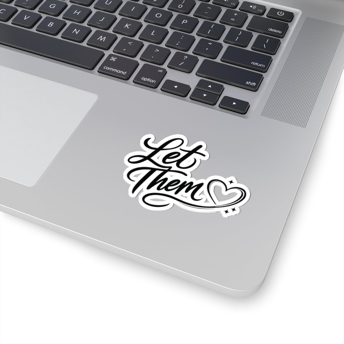 Let Them Script Heart sticker | Kiss-Cut Sticker