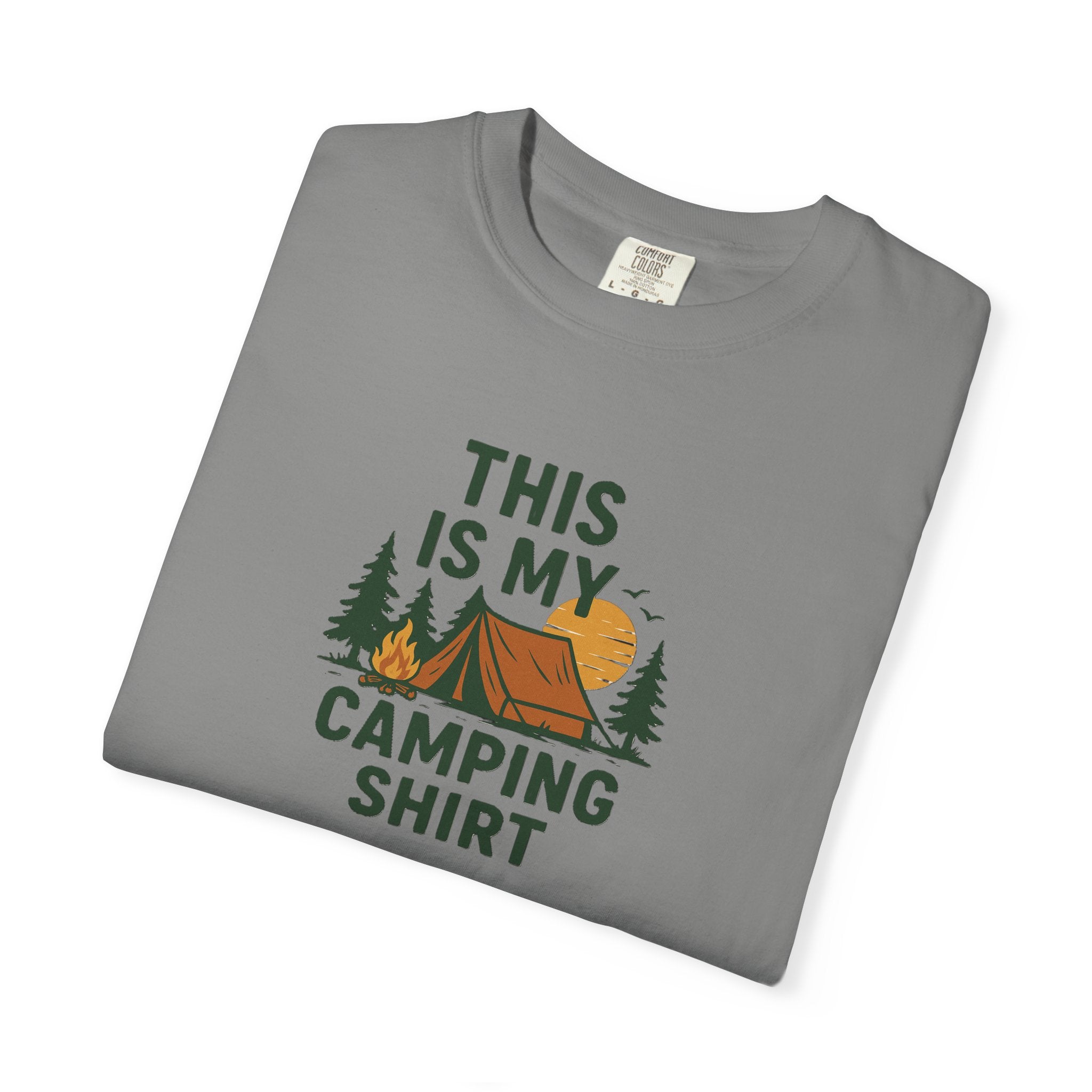 This Is My Camping Shirt T-Shirt | Camping Tent Trees Graphic Tee