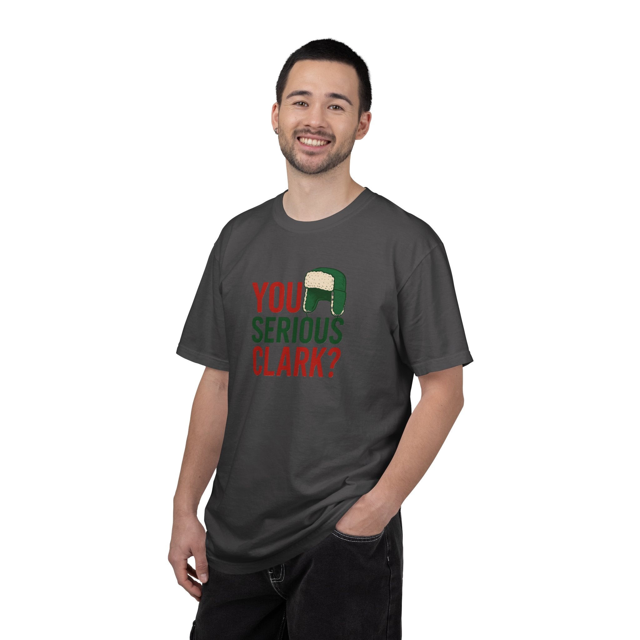 You Serious Clark? T-Shirt | Holiday Movie Quote, Trapper Hat Graphic