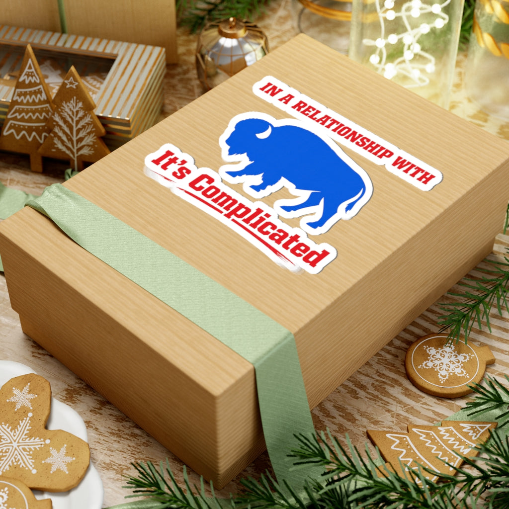 In a Relationship With Buffalo It's Complicated sticker | Kiss-Cut Sticker
