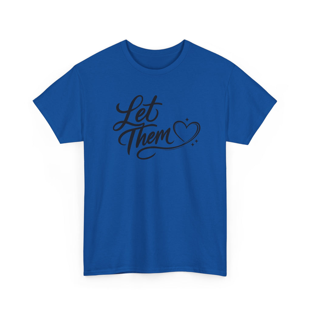 Let Them Script Heart T-Shirt | Handlettered Typography, Minimal Tee