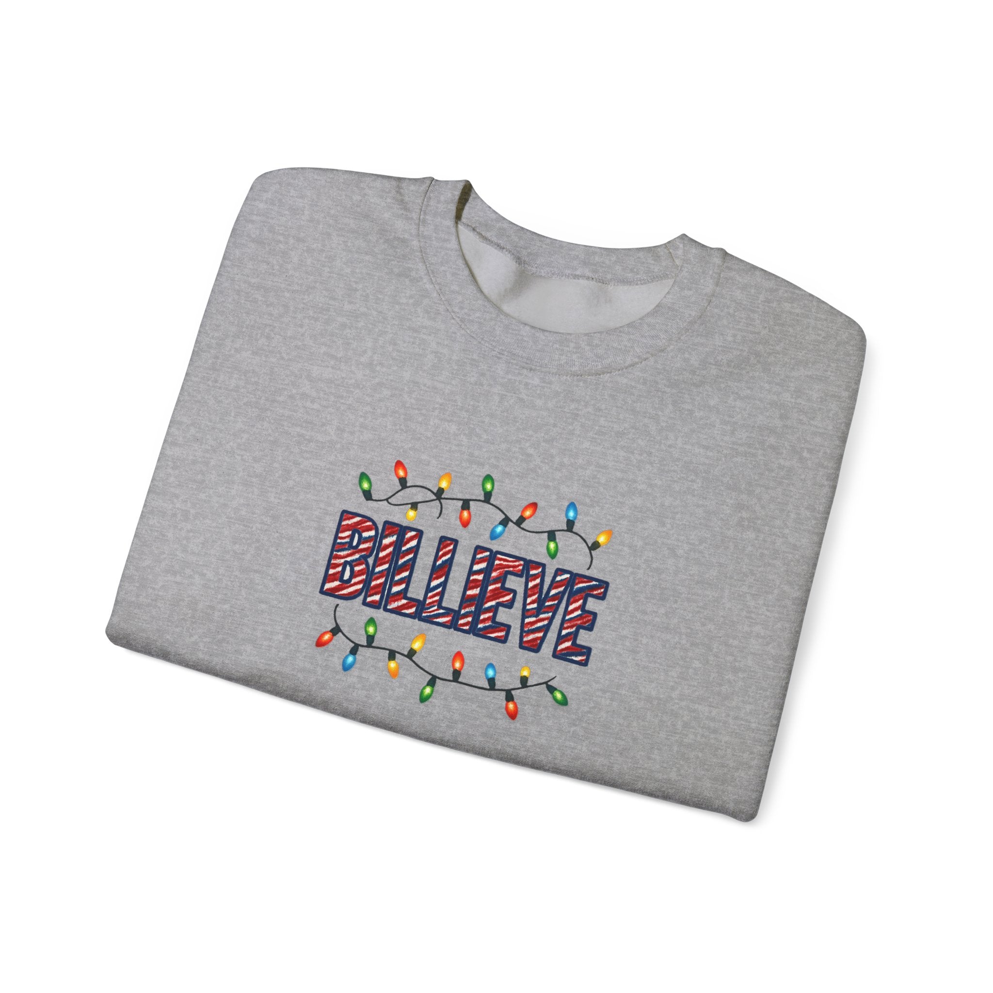 Billieve Christmas Lights Sweatshirt | Holiday Believe Crewneck
