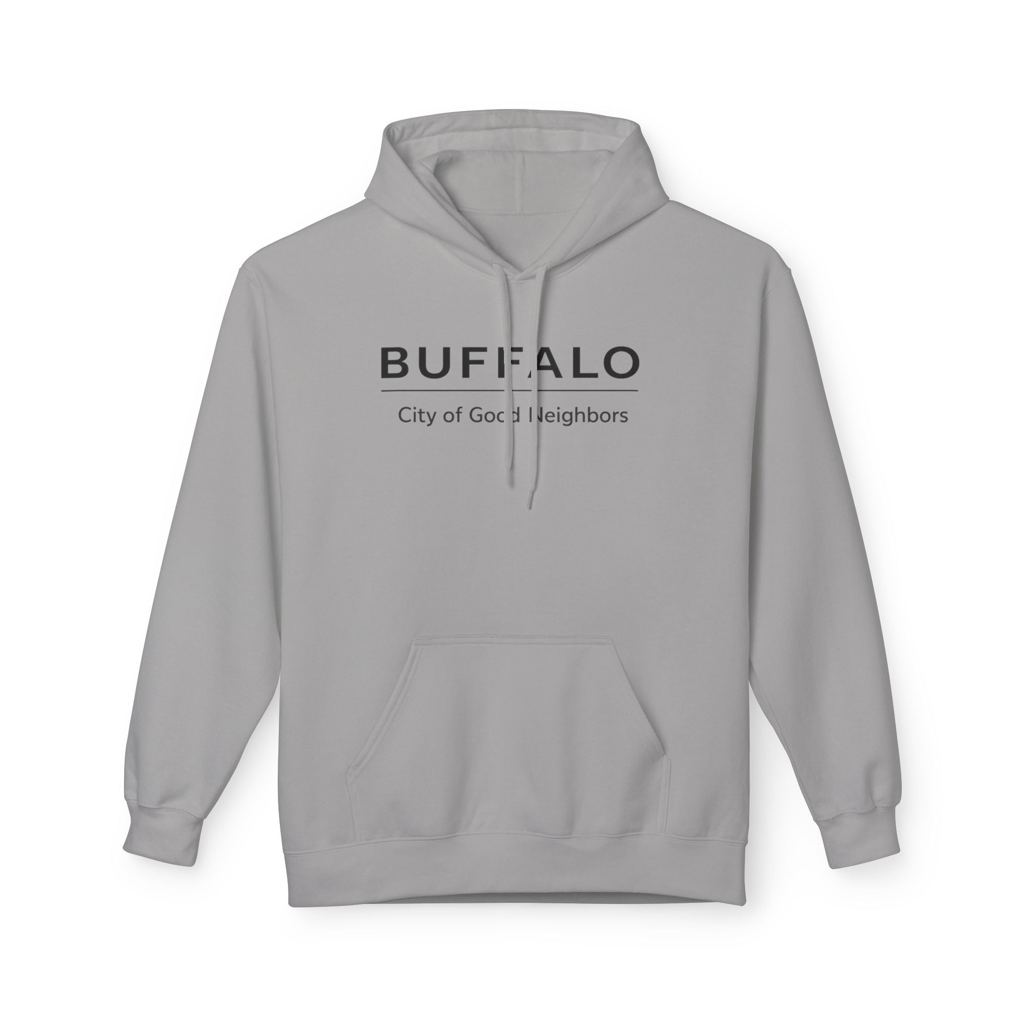 BUFFALO City of Good Neighbors Hoodie | Buffalo NY Minimal Text Pullover