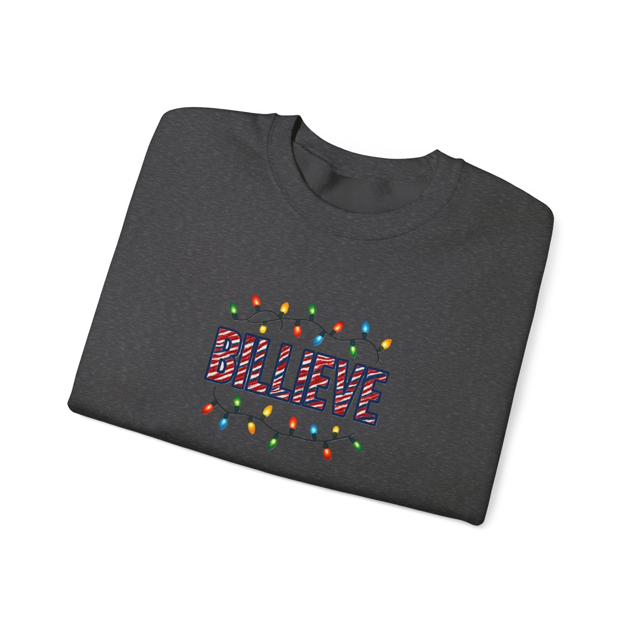 Billieve Christmas Lights Sweatshirt | Holiday Believe Crewneck