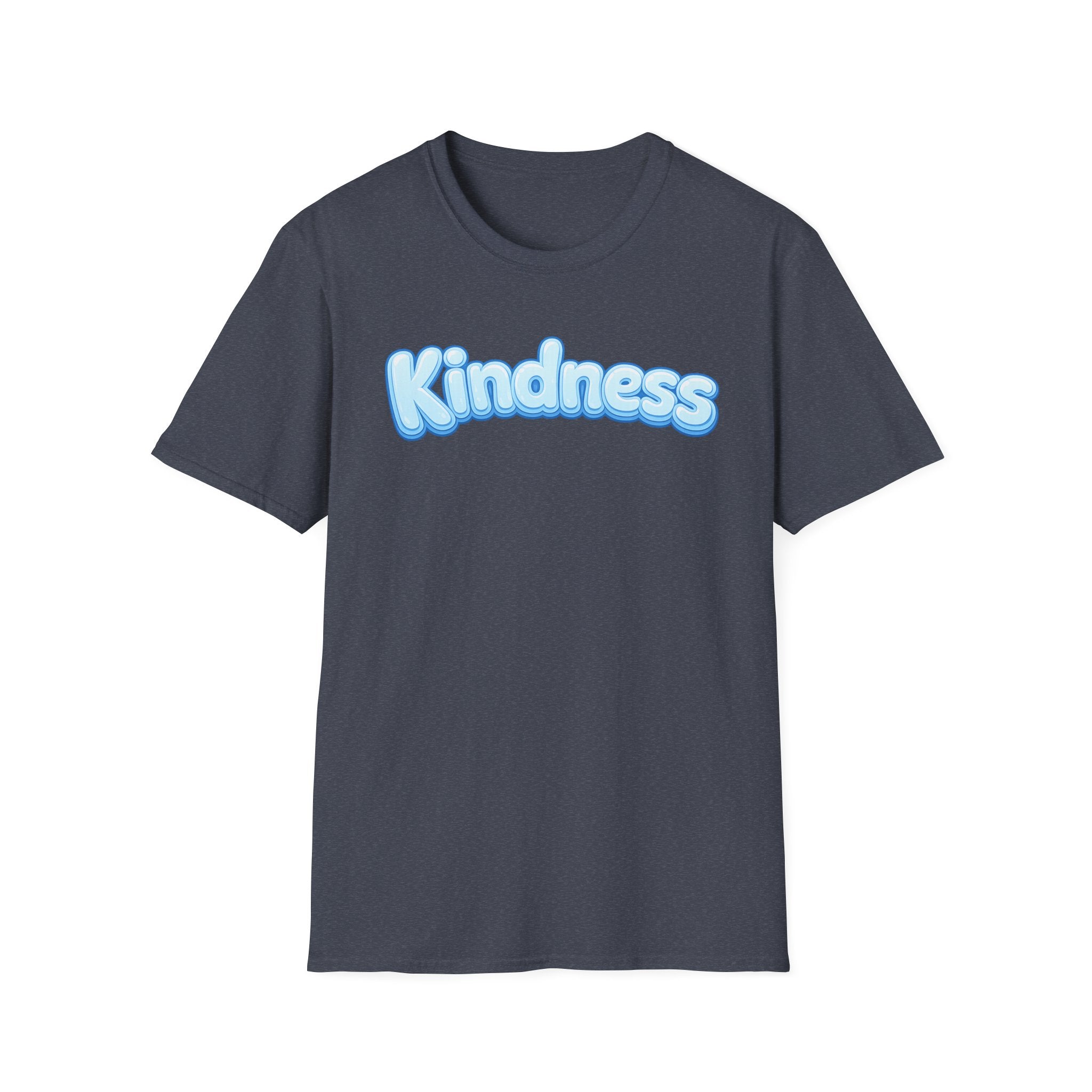 Kindness bubble text T-Shirt | Positive message, pastel blue lettering