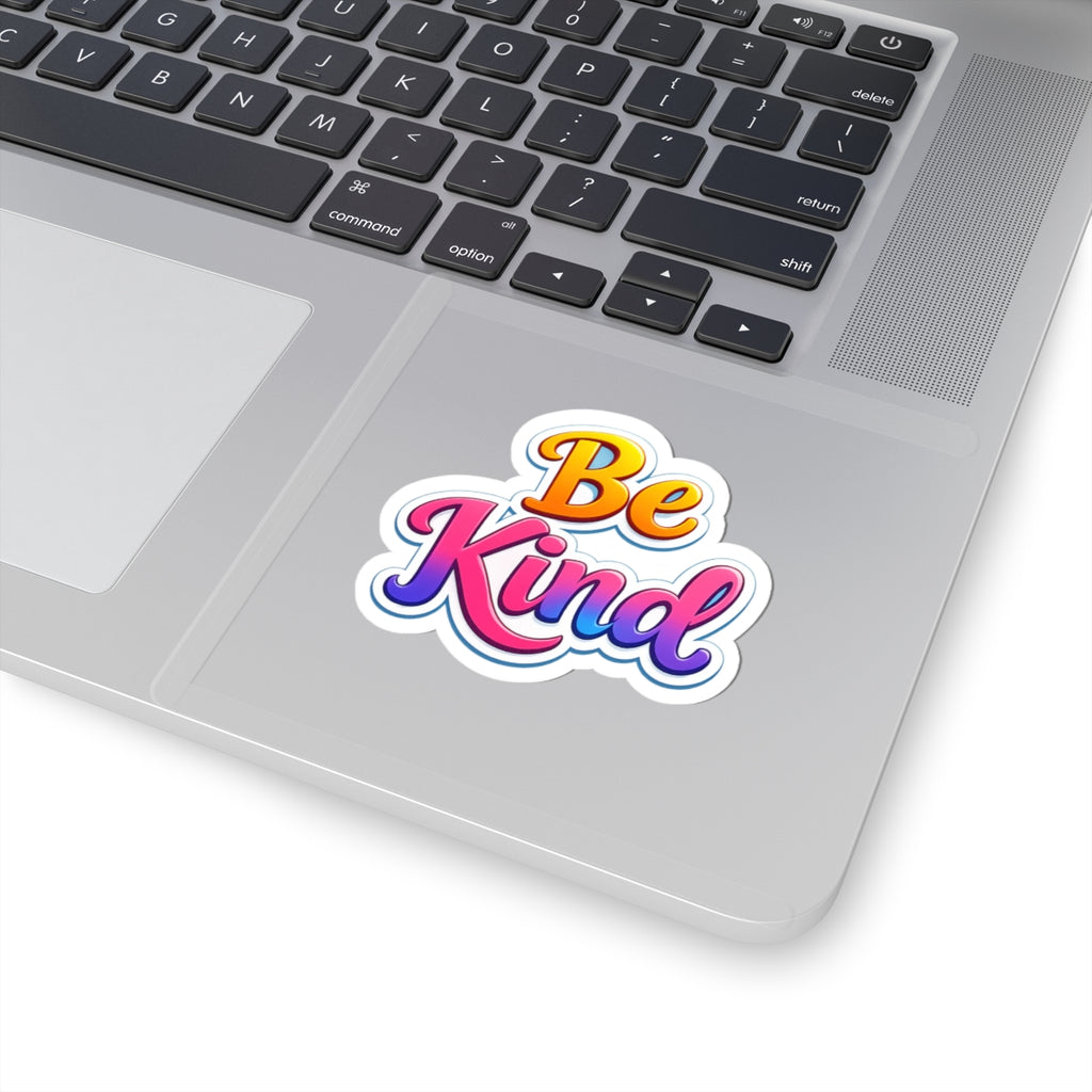 Be Kind Script Sticker | Colorful Gradient Kiss-Cut Vinyl
