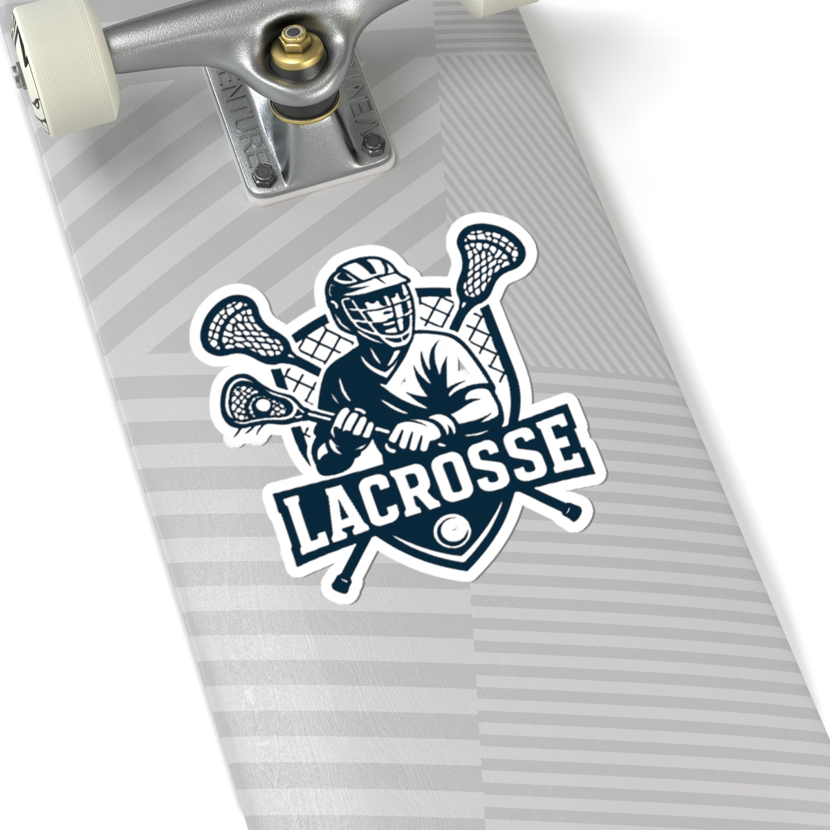 Lacrosse Player Crest Kiss-Cut Stickers | Lacrosse Helmet & Sticks Decal