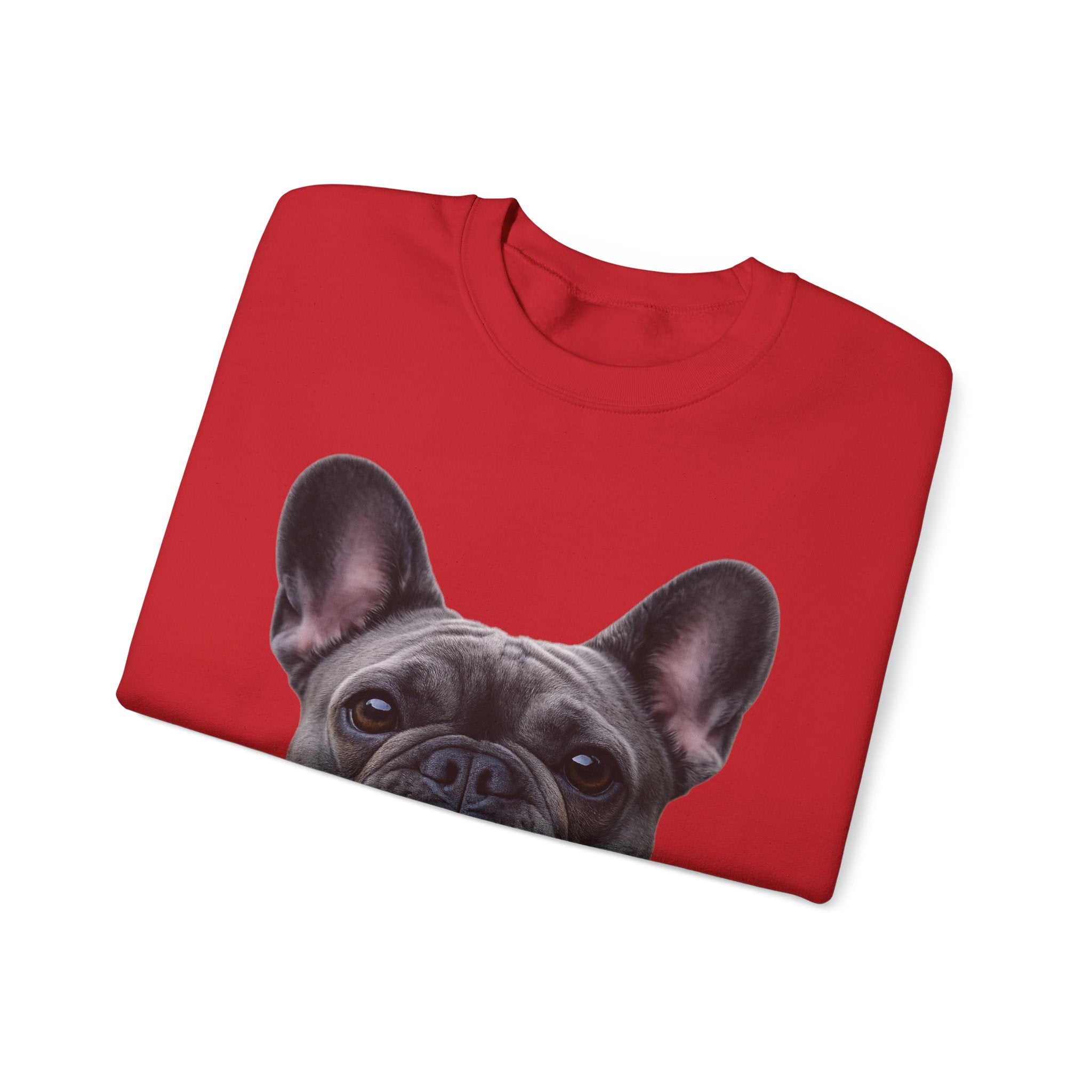 Black French Bulldog Face Sweatshirt | Frenchie Portrait Crewneck