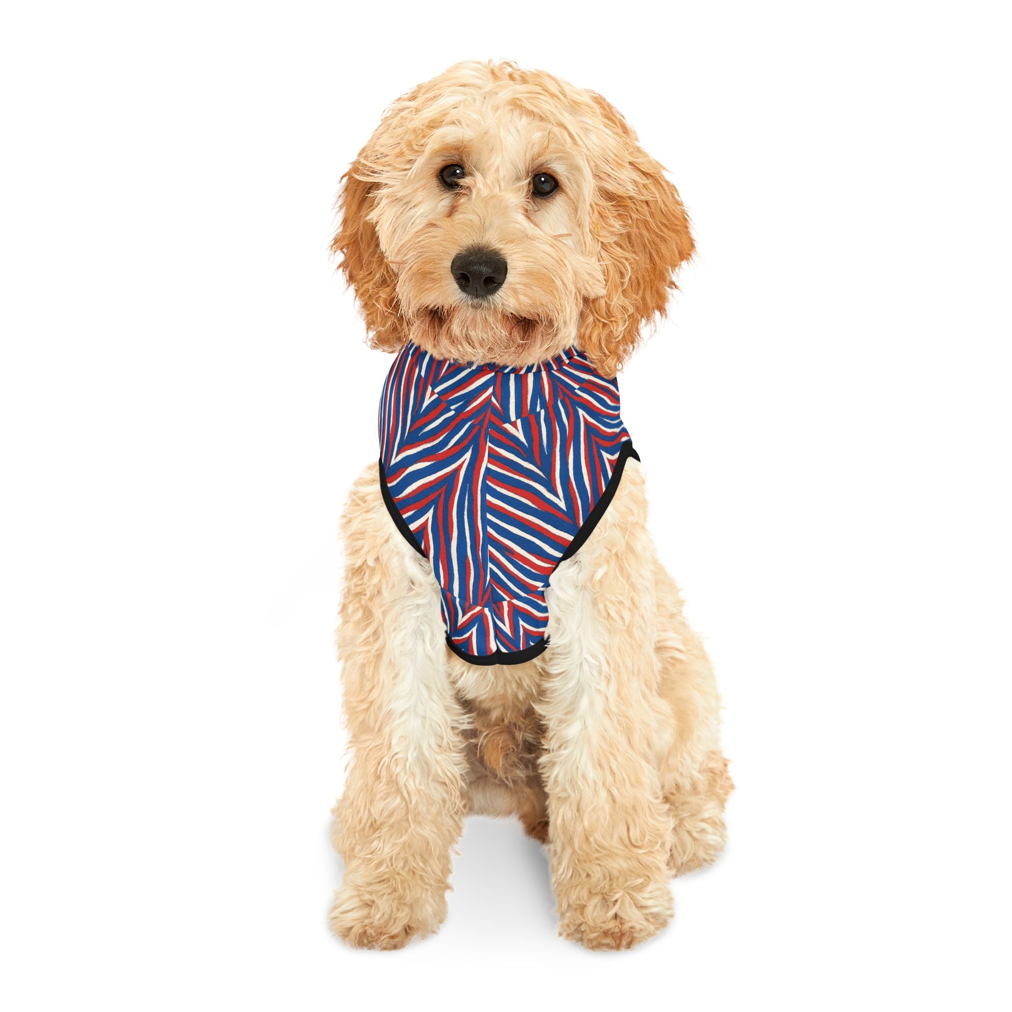 Red Blue Chevron Stripe Pet Hoodie | Dog Hoodie, Cat Hoodie
