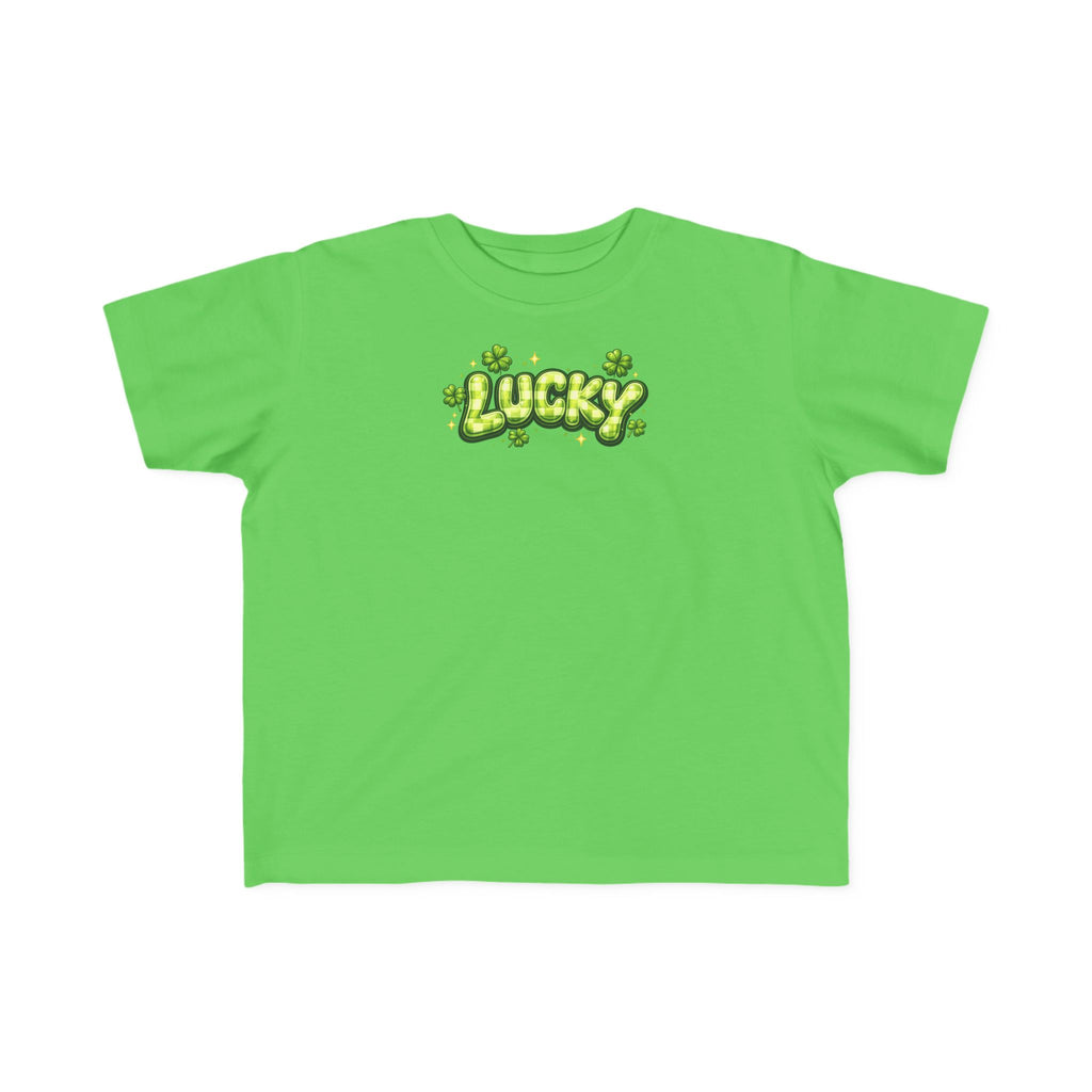 Toddler T‑Shirt — "Lucky" Shamrock Graphic St. Patrick’s Day Tee