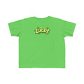 Toddler T‑Shirt — "Lucky" Shamrock Graphic St. Patrick’s Day Tee