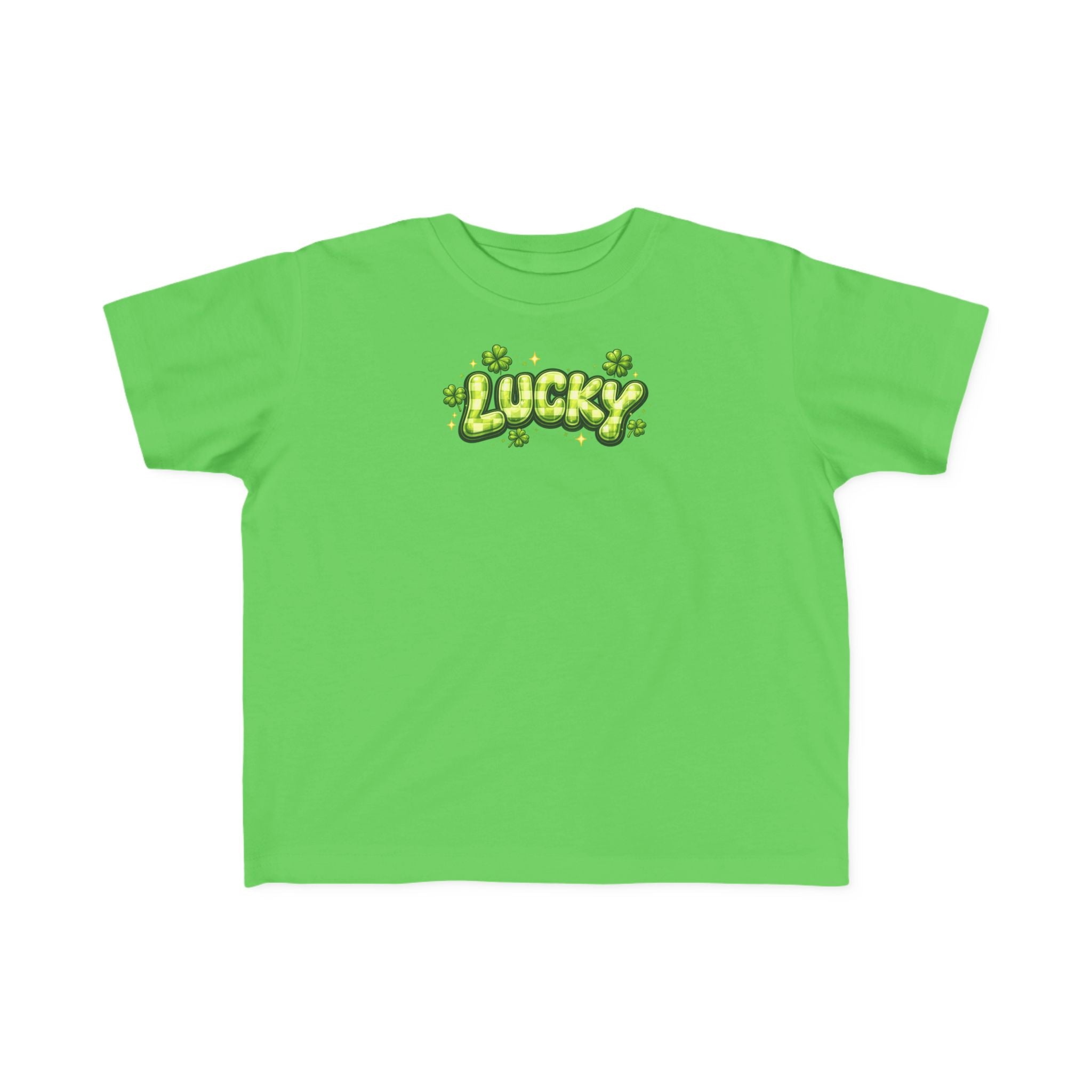 Toddler T‑Shirt — "Lucky" Shamrock Graphic St. Patrick’s Day Tee