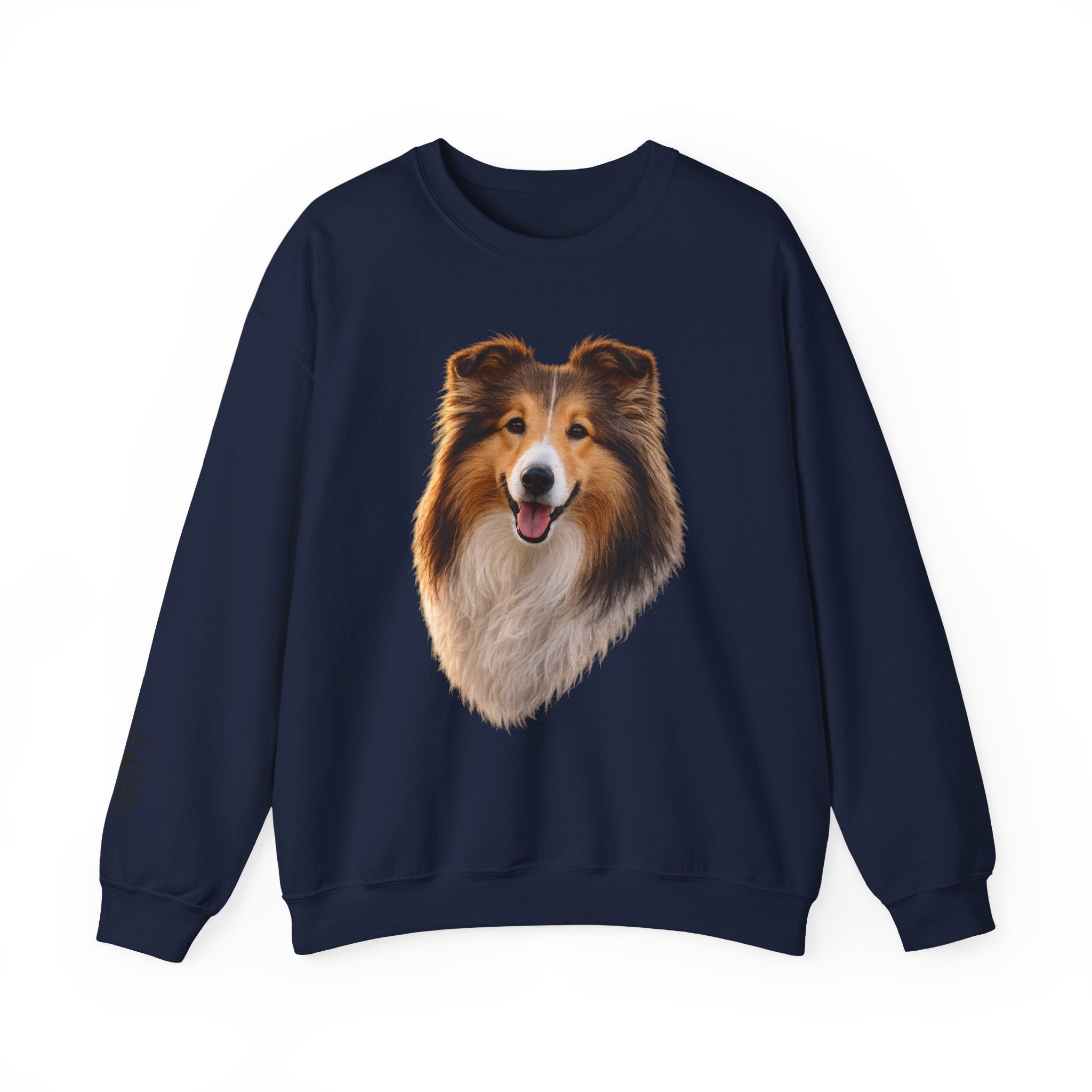 Smiling Collie Crewneck Sweatshirt | Collie Face Pullover