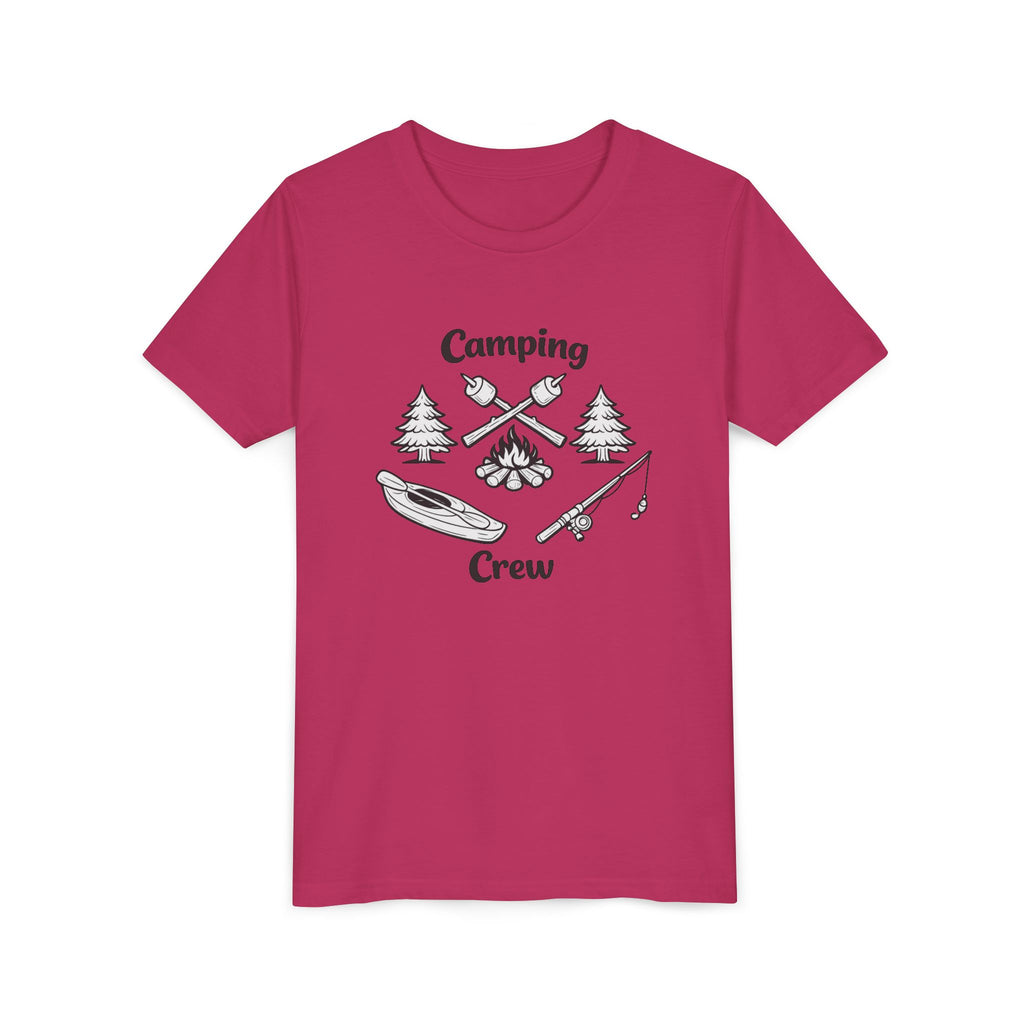 Camping Crew Youth Tee | Kayak, Campfire, Fishing Outdoors