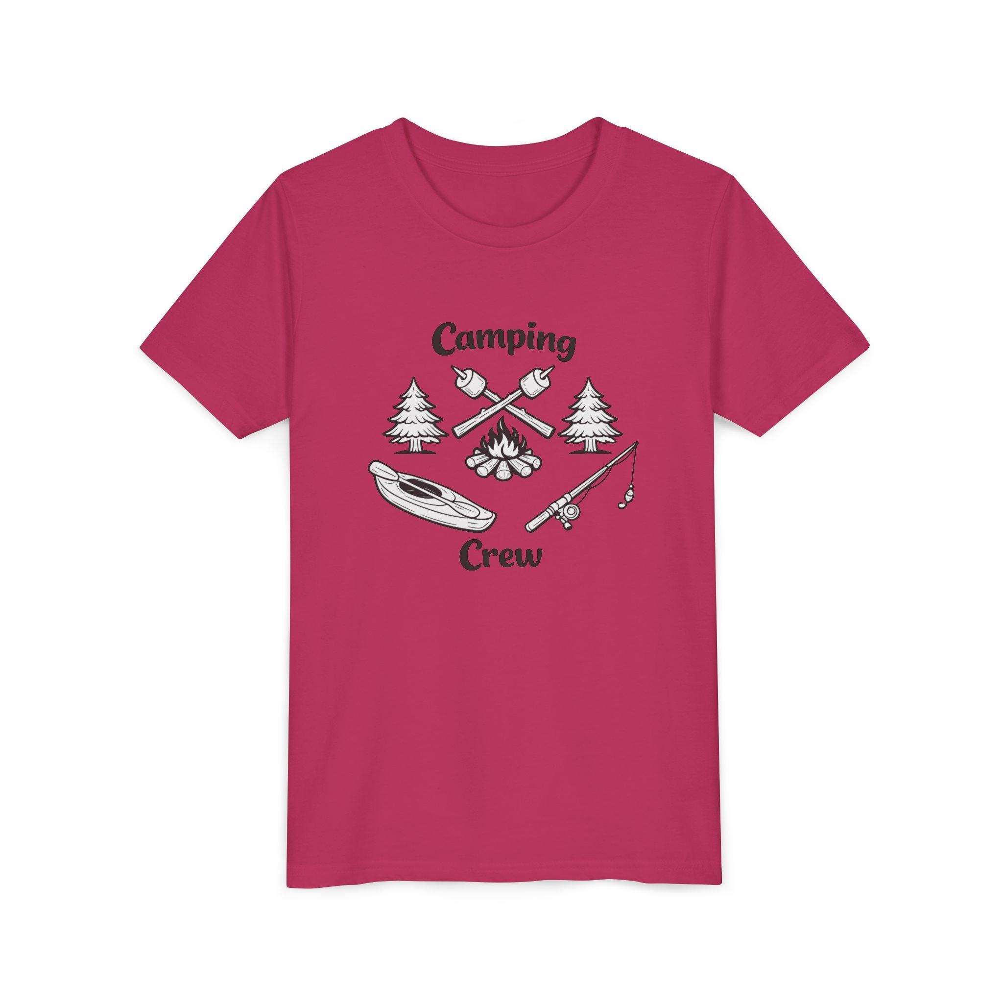 Camping Crew Youth Tee | Kayak, Campfire, Fishing Outdoors