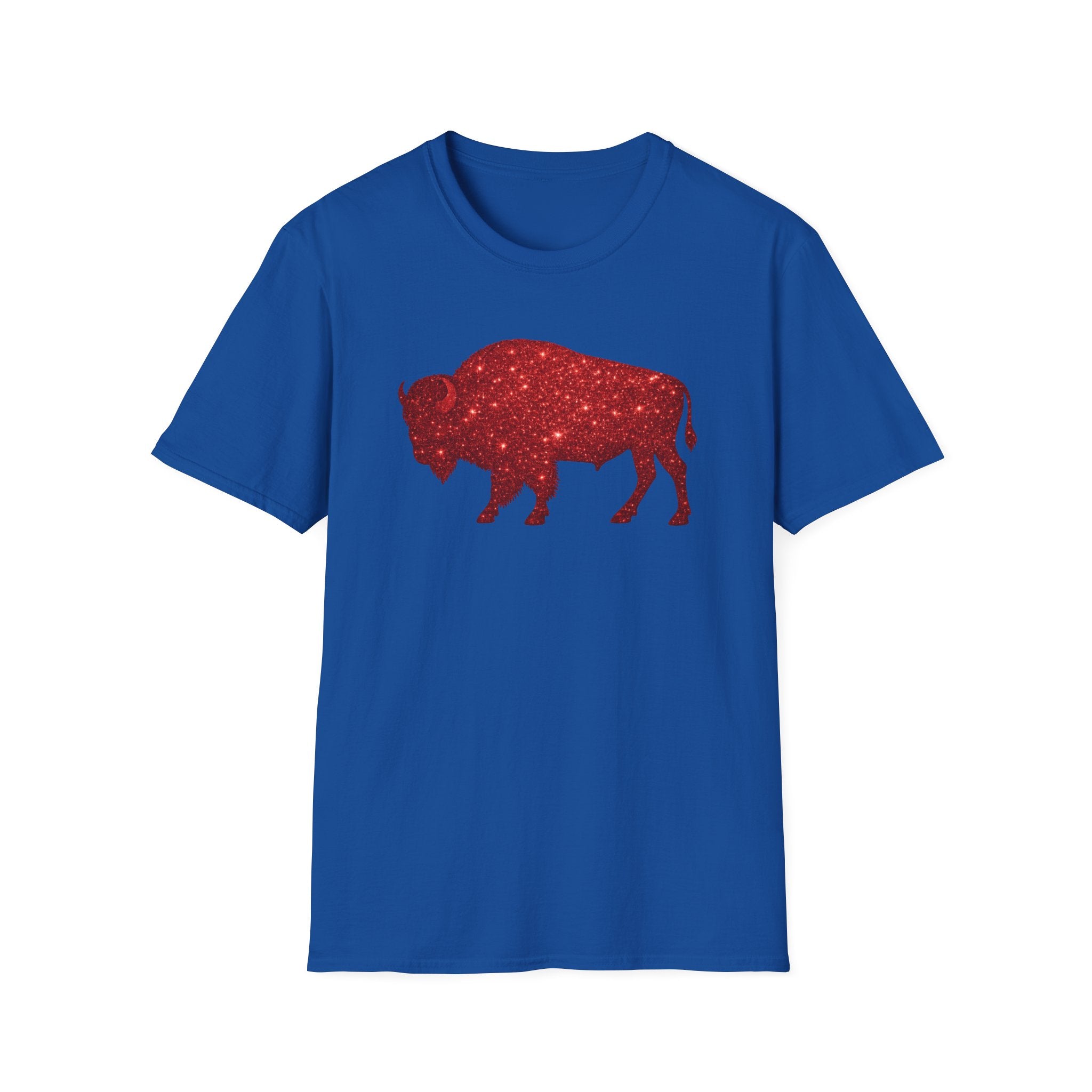 Red Buffalo Silhouette T-Shirt | Sparkle Star Pattern