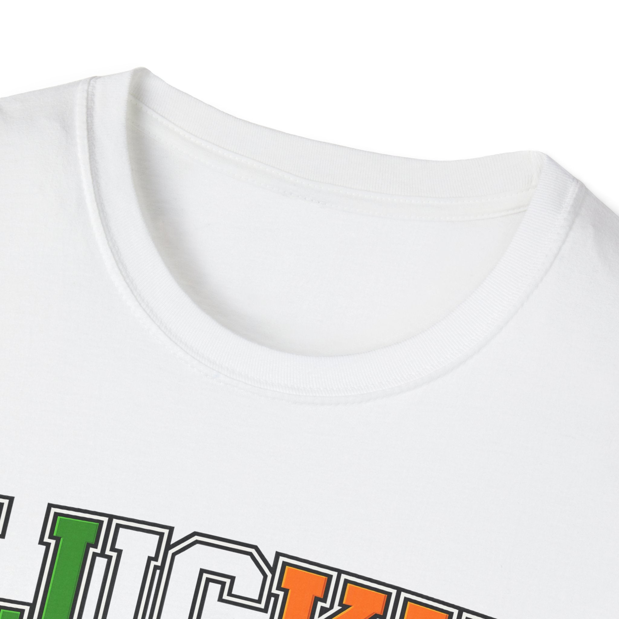 Lucky St. Patrick's Day T‑Shirt — Irish Flag Color Block Text