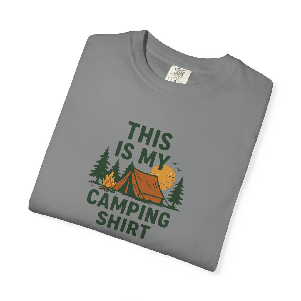 This Is My Camping Shirt T-Shirt | Camping Tent Trees Graphic Tee