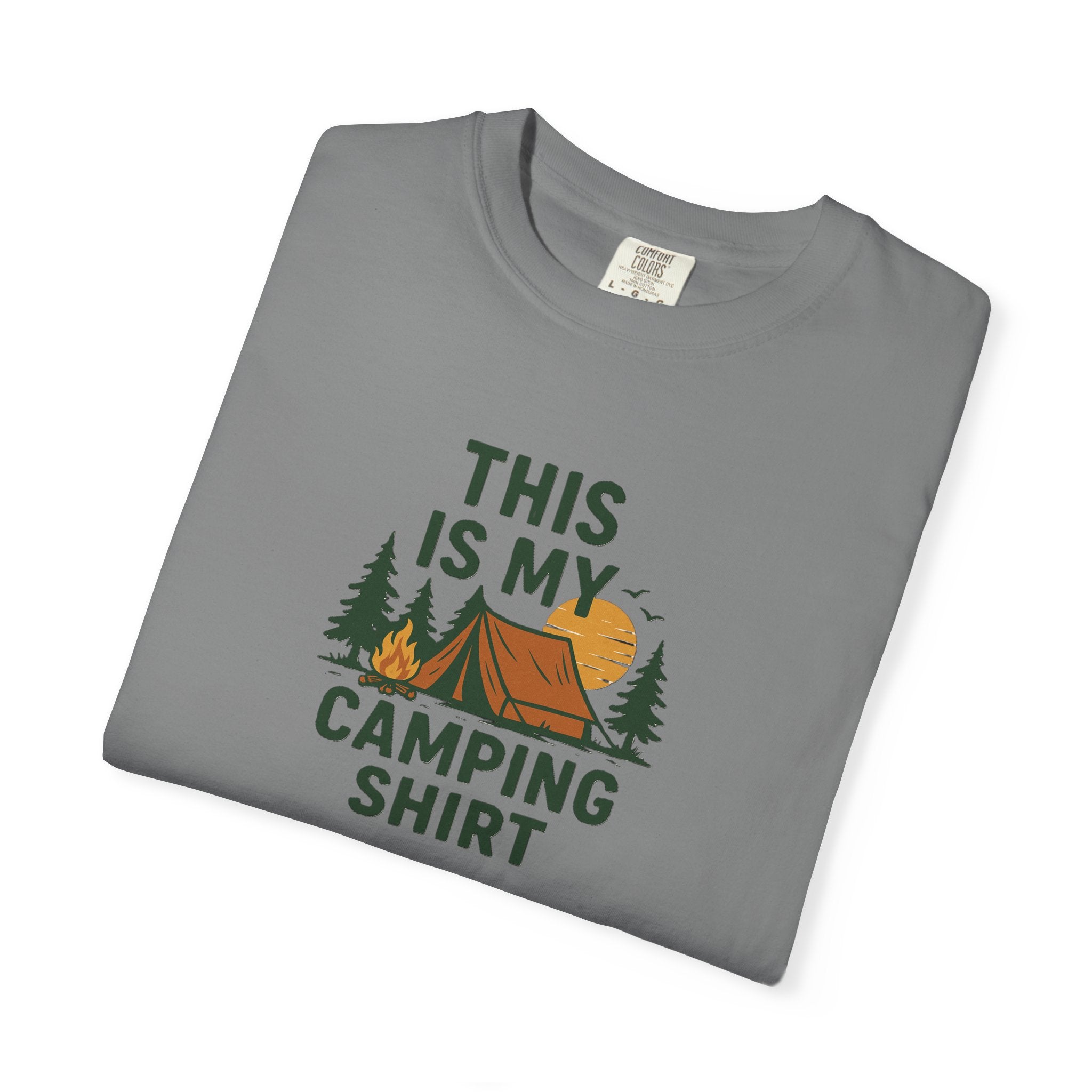 This Is My Camping Shirt T-Shirt | Camping Tent Trees Graphic Tee