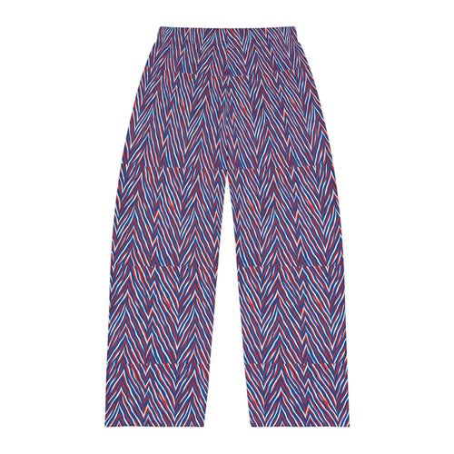 Blue Red Chevron Pattern Pajama Pants | AOP