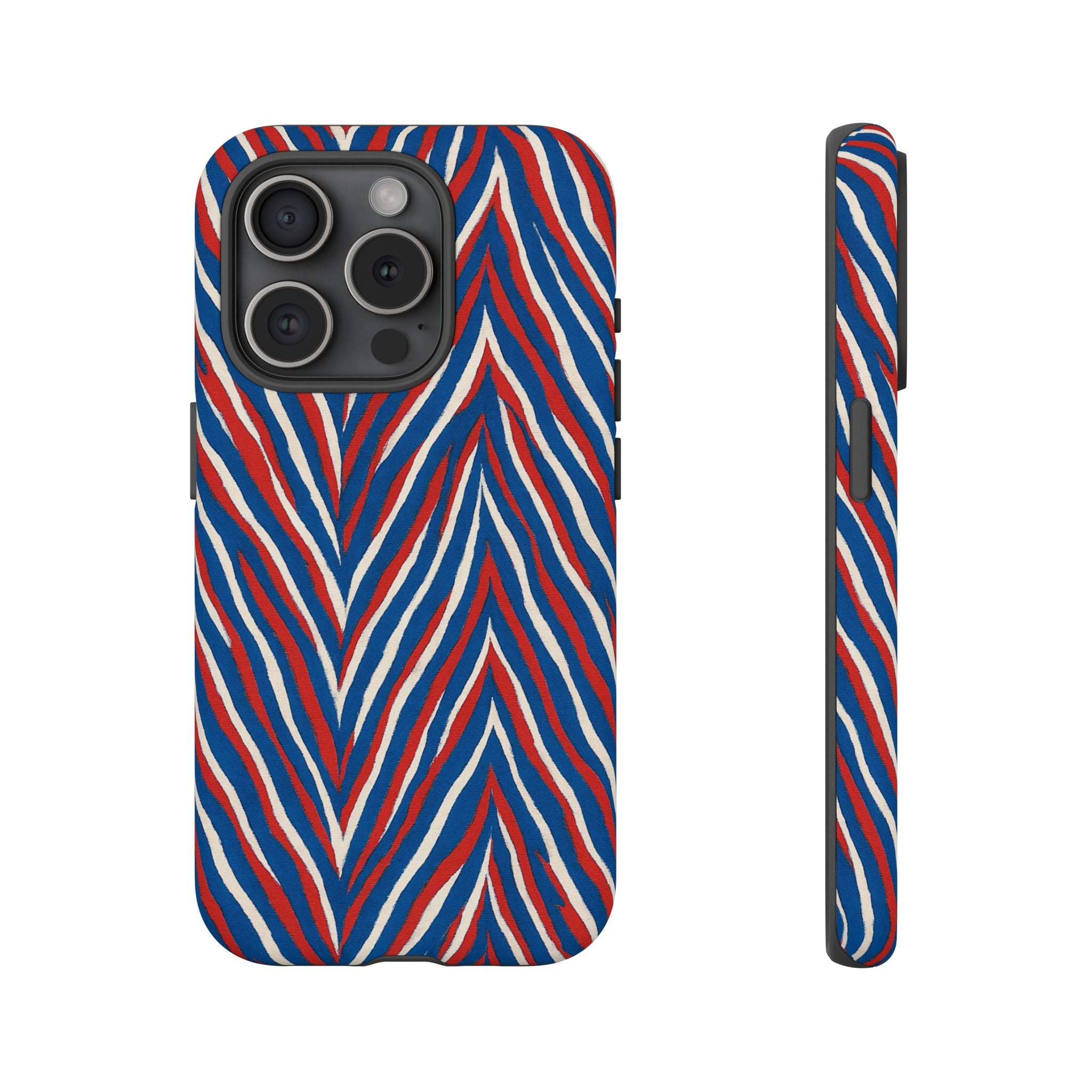 Red White Blue Zebra Stripe Tough Case | Patriotic Phone Cover