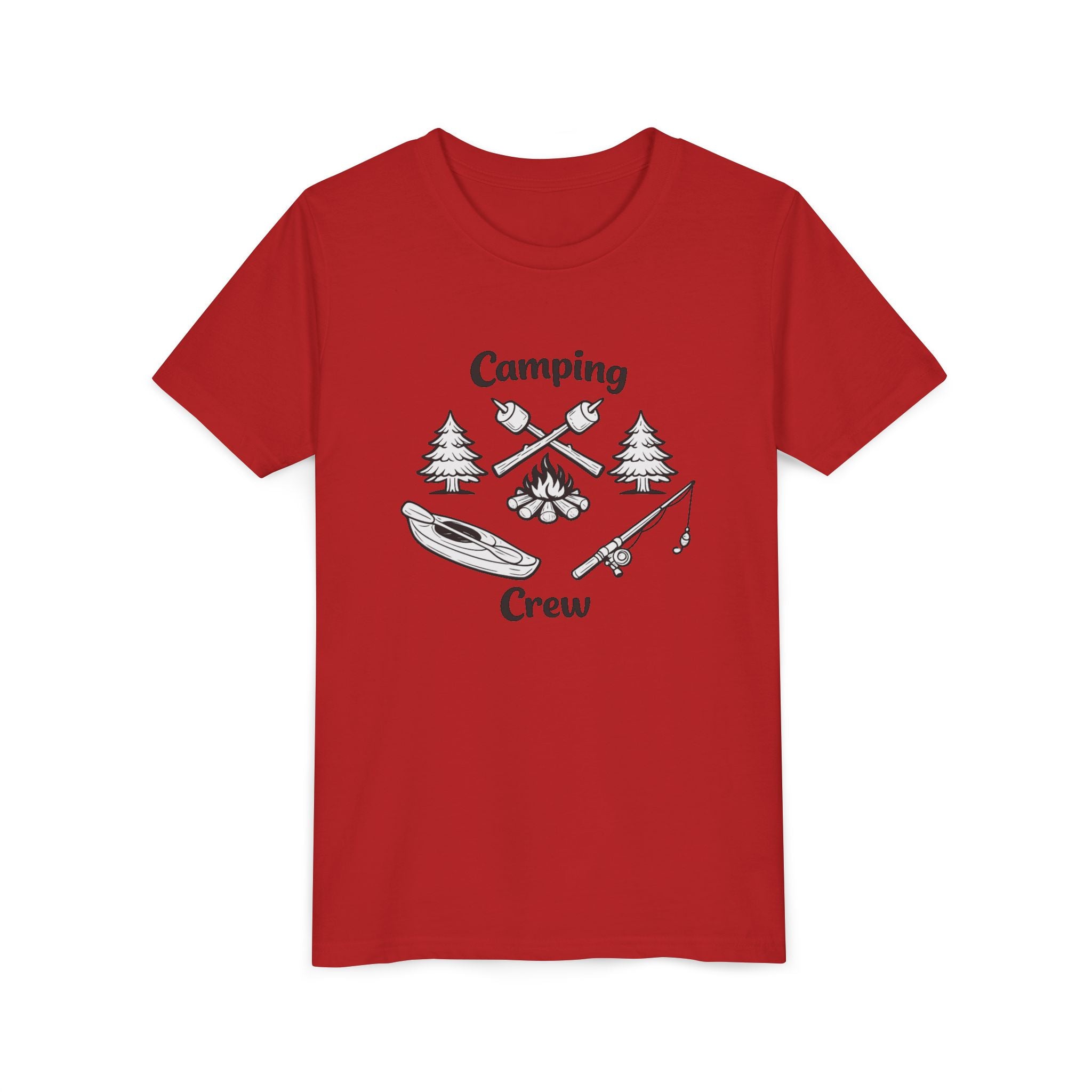 Camping Crew Youth Tee | Kayak, Campfire, Fishing Outdoors