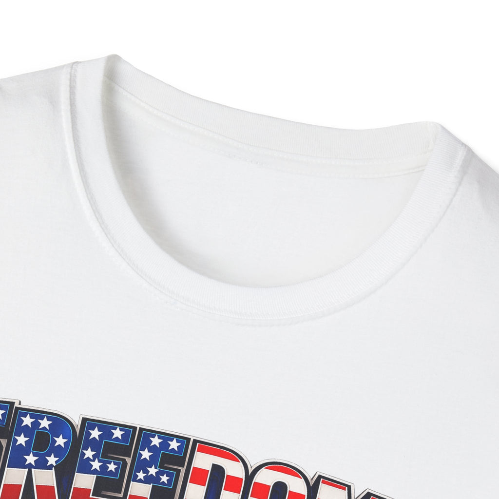 Freedom Flag T-Shirt — Patriotic USA Stars & Stripes Tee for 4th of July