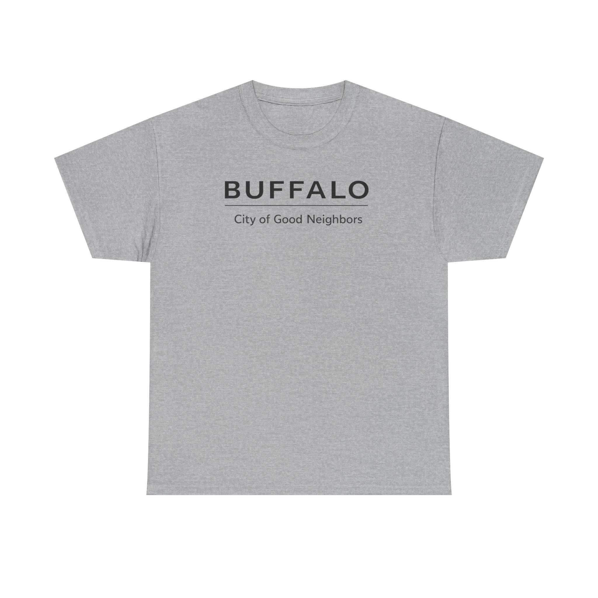 Buffalo City of Good Neighbors T-Shirt | Minimal City Text Tee