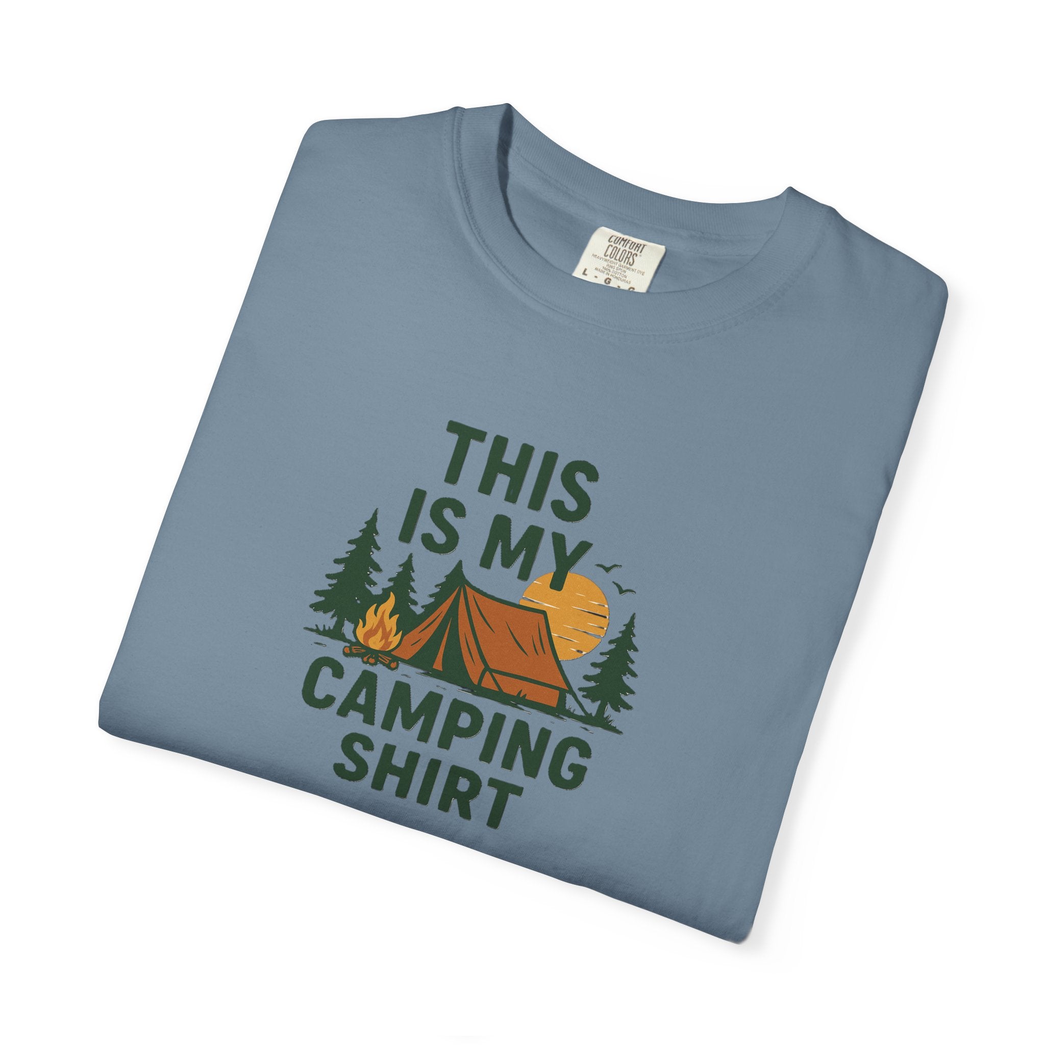 This Is My Camping Shirt T-Shirt | Camping Tent Trees Graphic Tee