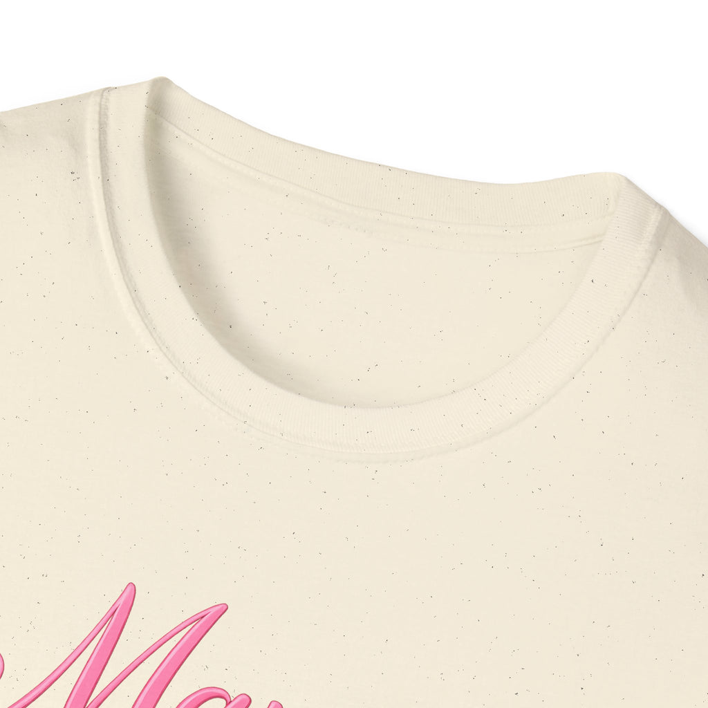 Mama Heart T-Shirt — Pink Script "Mama" Mother's Day Tee