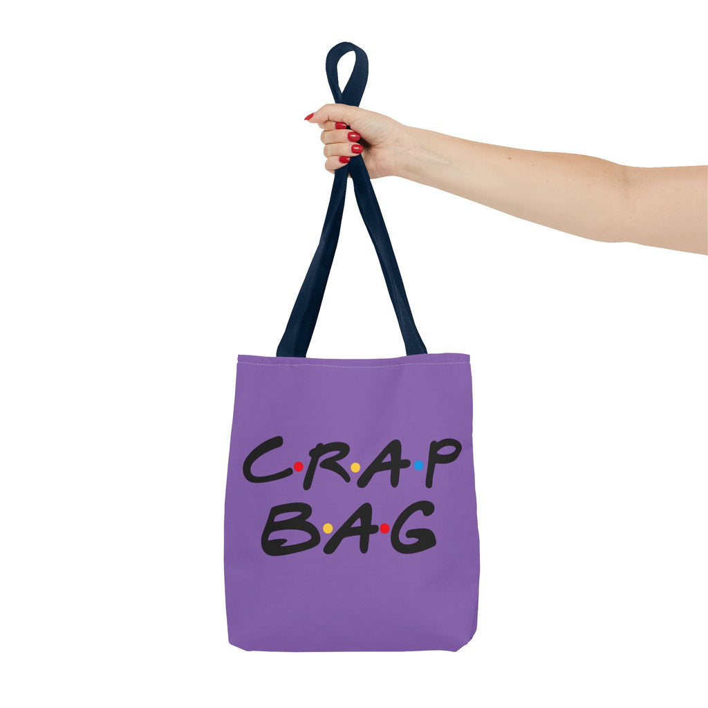 Friends Crap Bag Tote Bag | Purple All-Over Print Tote