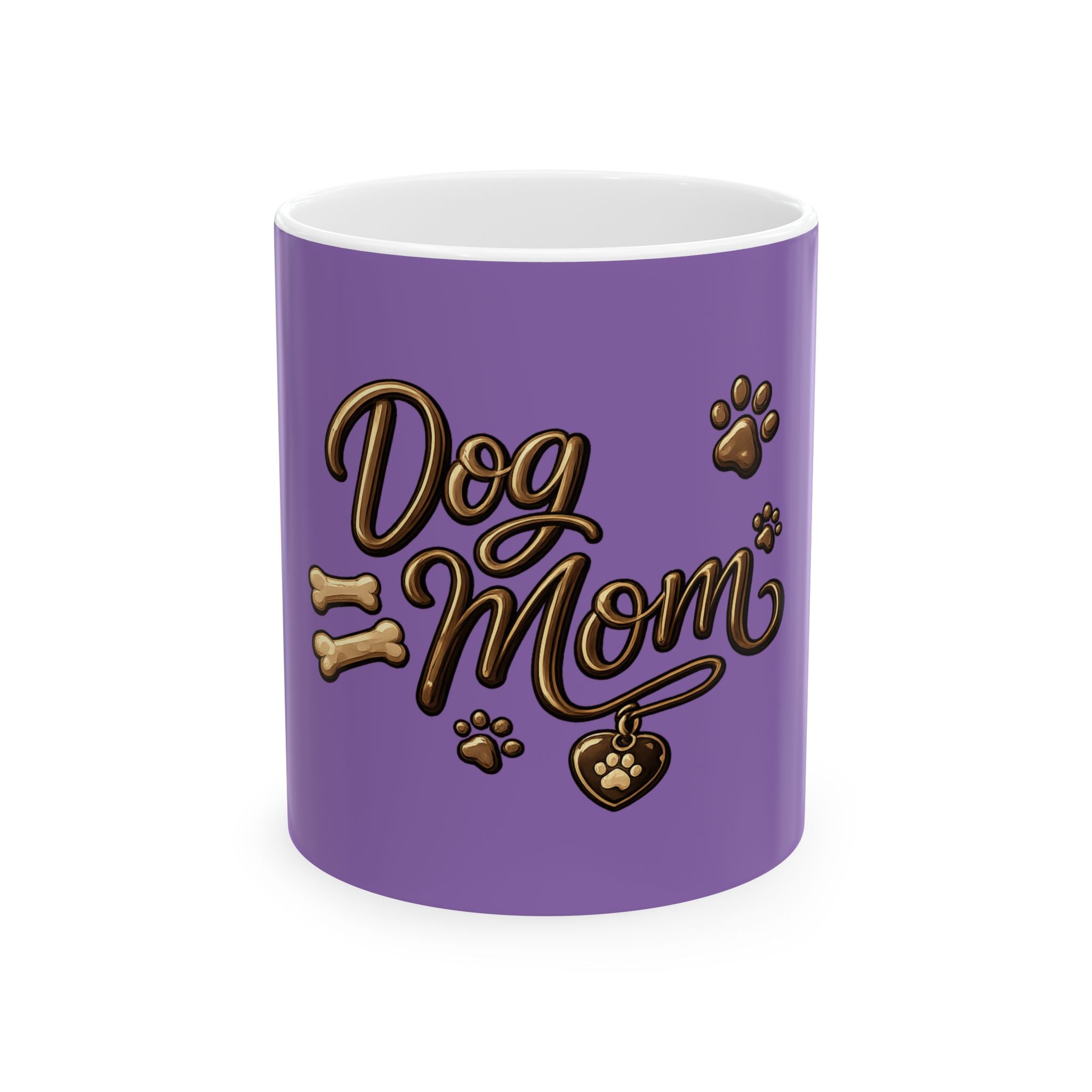 Dog Mom mug | Ceramic coffee cup with paw print design