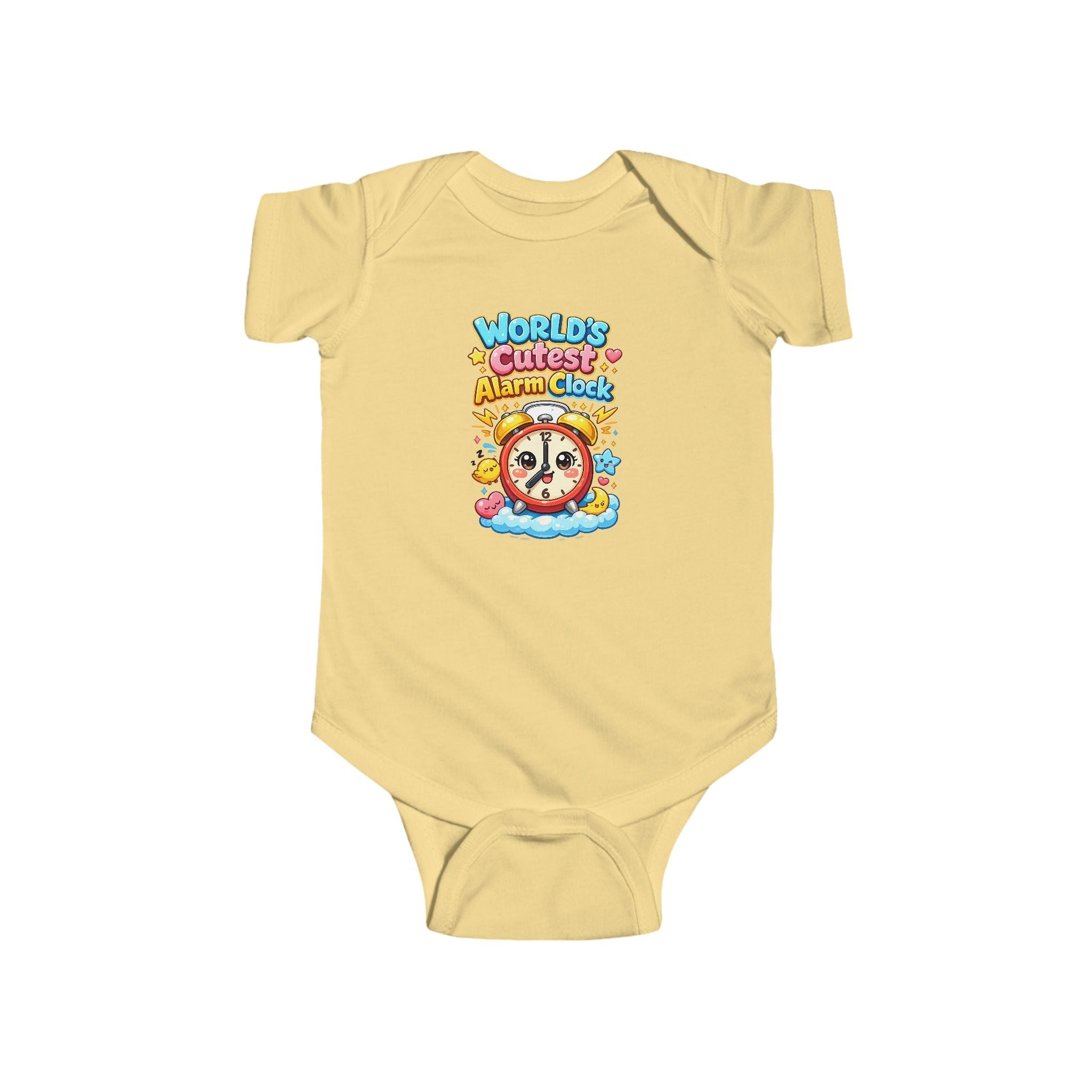 Infant Bodysuit — "World's Cutest Alarm Clock" Cute Baby Graphic Onesie