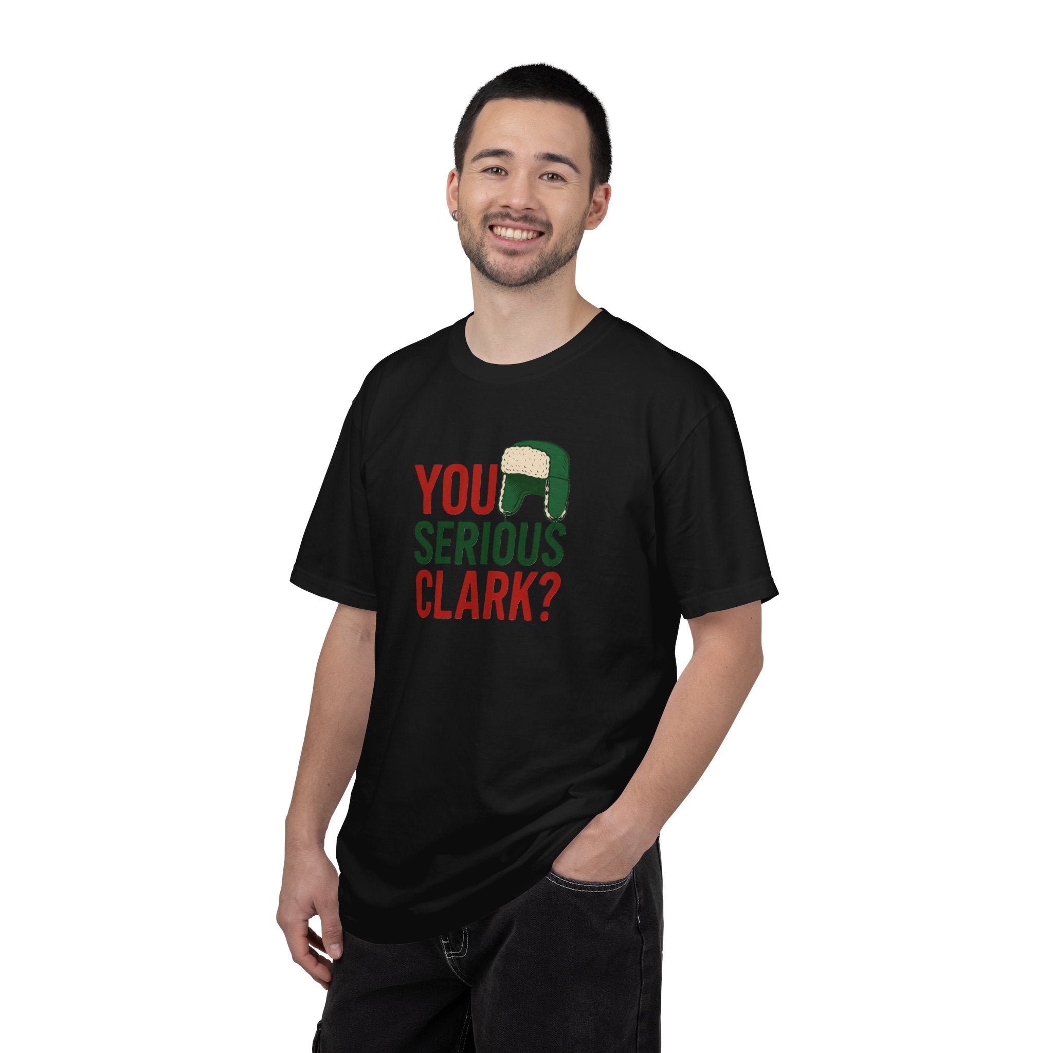 You Serious Clark? T-Shirt | Holiday Movie Quote, Trapper Hat Graphic