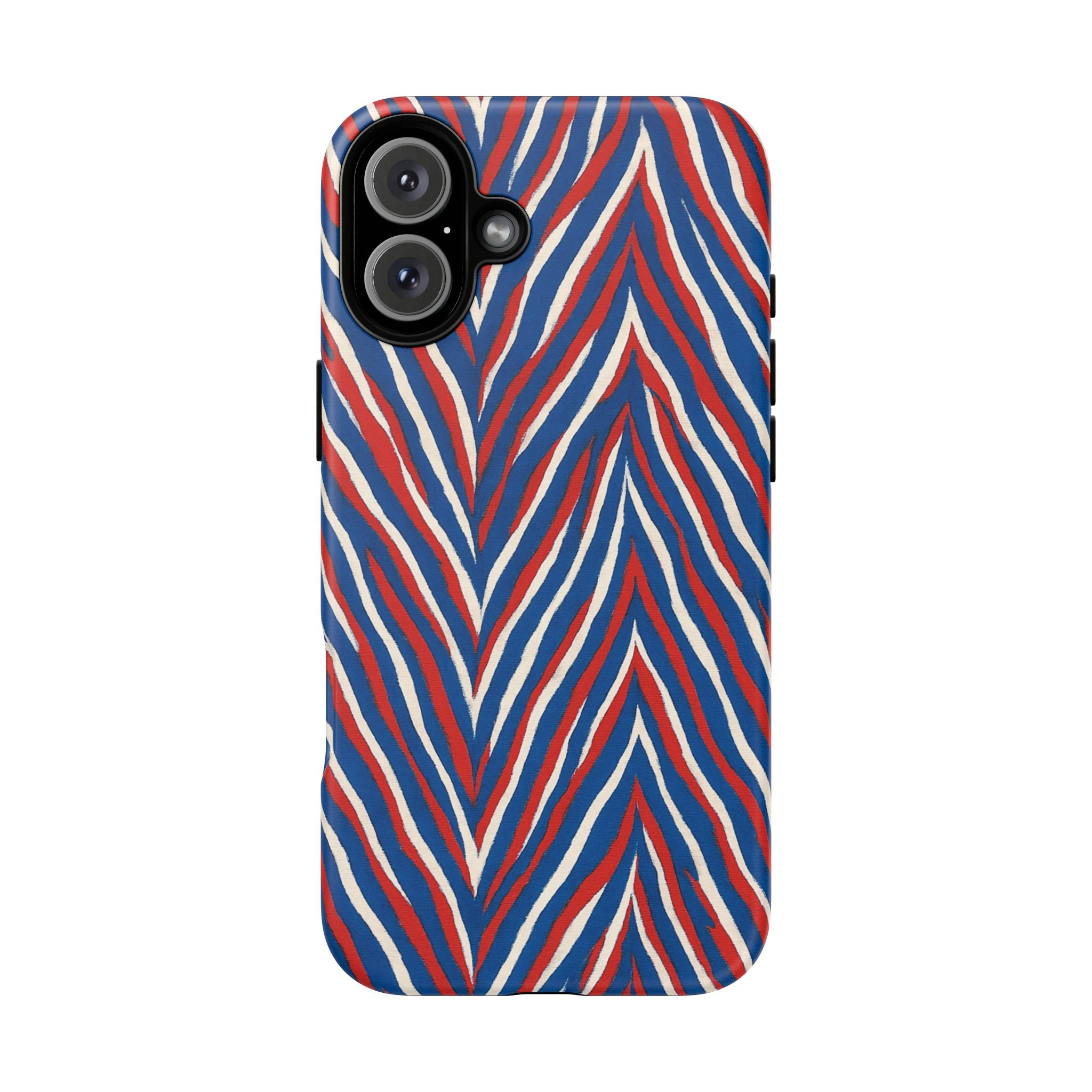 Red White Blue Zebra Stripe Tough Case | Patriotic Phone Cover