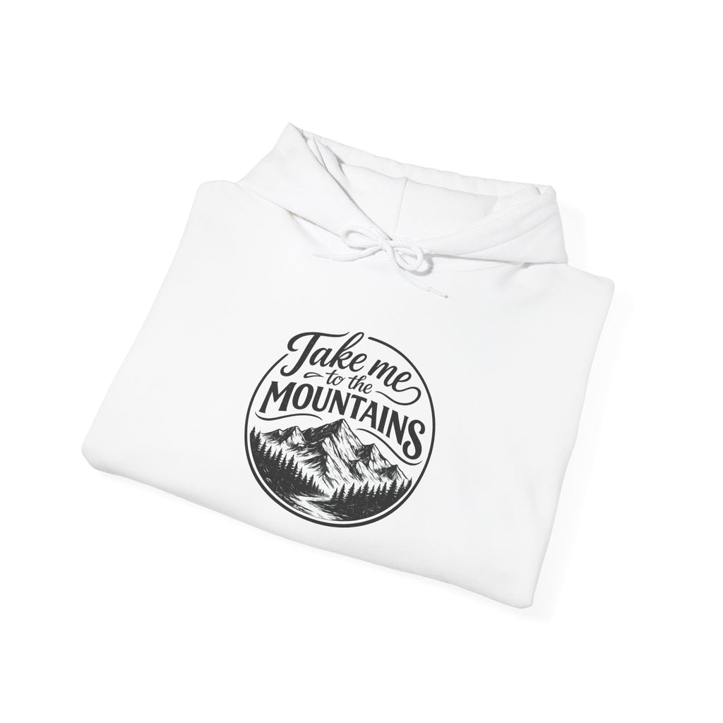 Take Me To The Mountains Hoodie — Adventure Graphic Pullover for Hikers