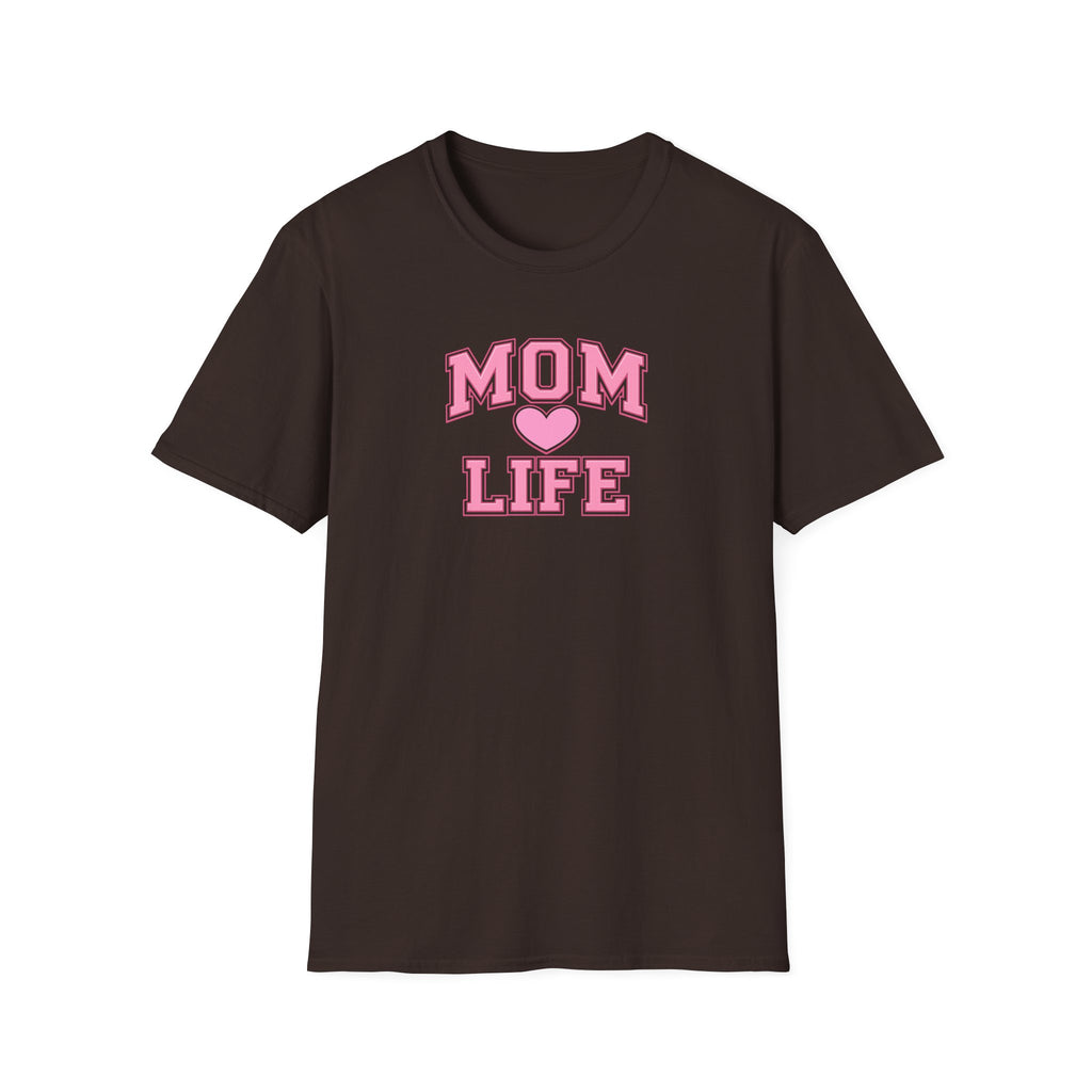 Mom Life Tee — Pink Retro Mom Heart T-Shirt