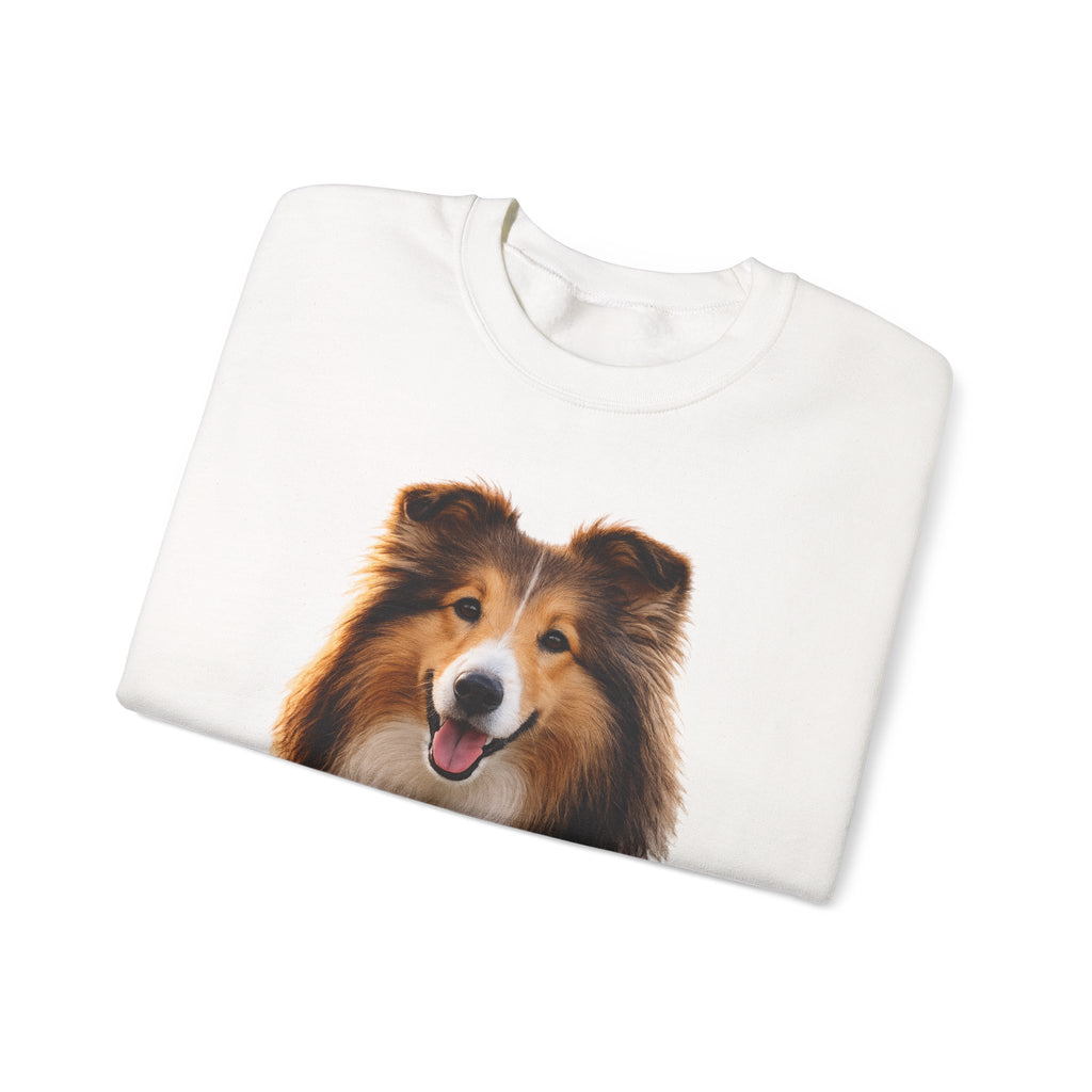 Smiling Collie Crewneck Sweatshirt | Collie Face Pullover