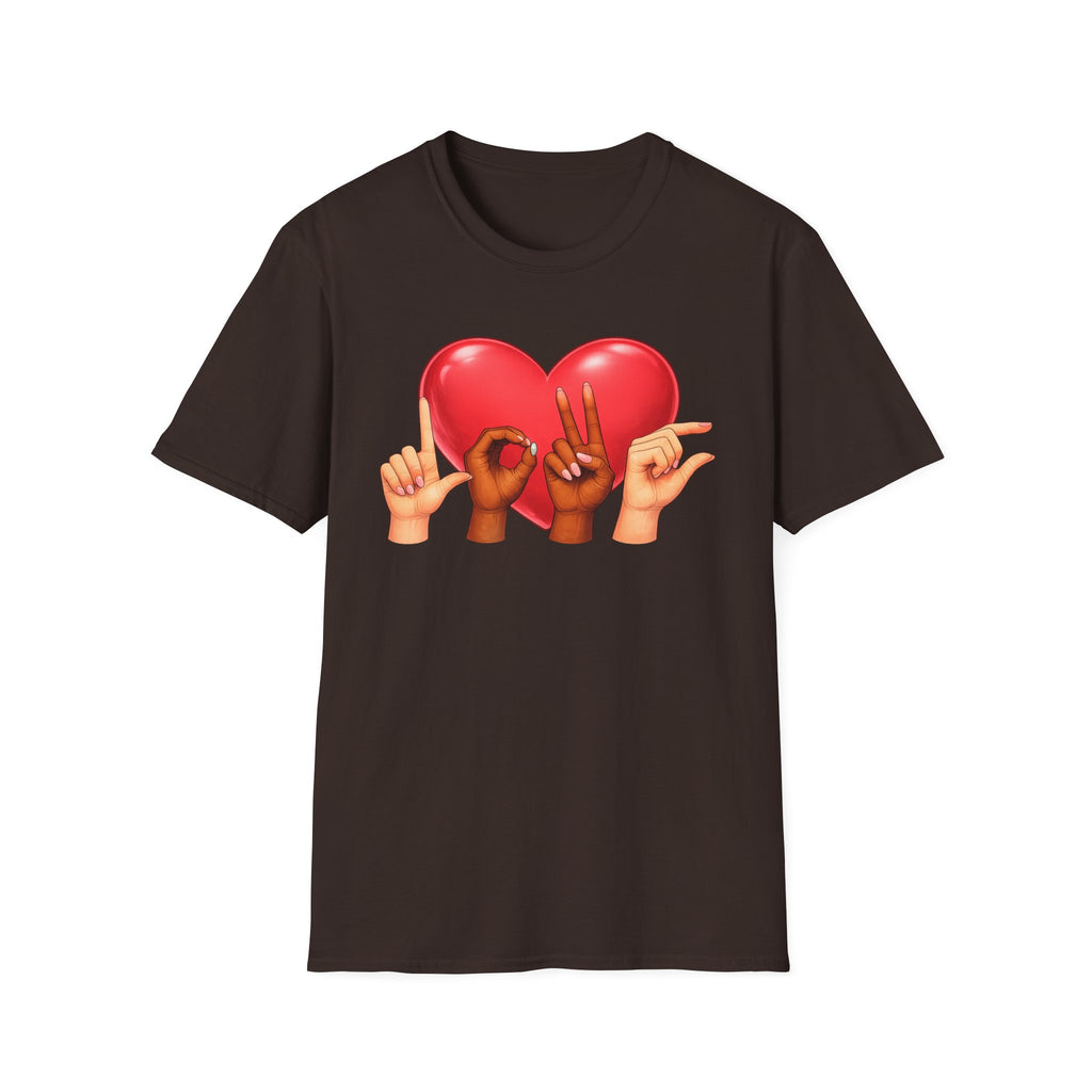 ASL Hands Love Heart T-Shirt | Hand Sign Heart Tee
