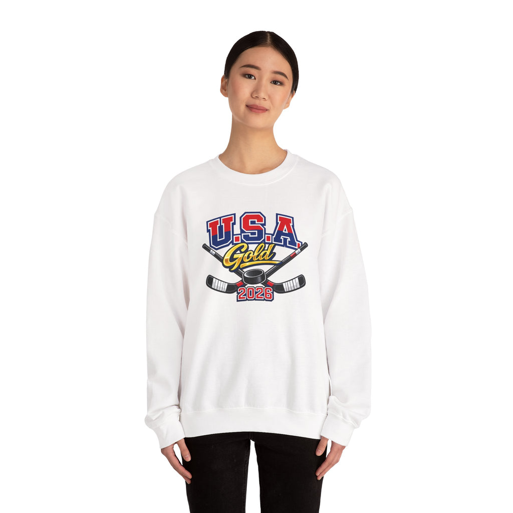 USA Gold 2026 Hockey Crewneck Sweatshirt
