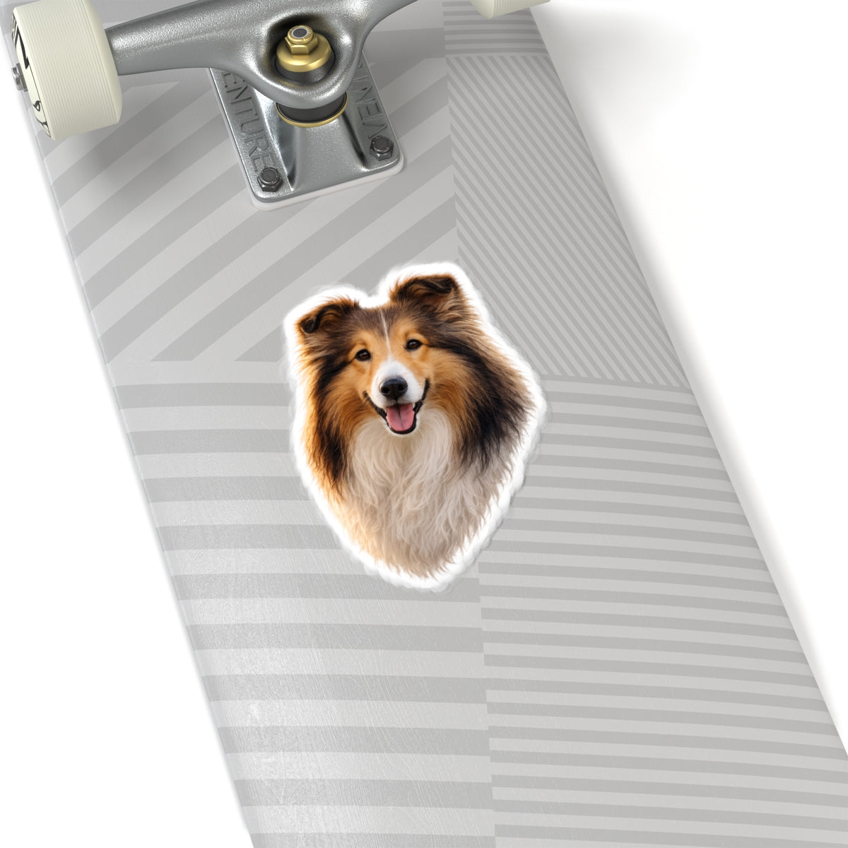 Collie Dog Face Sticker | Kiss-Cut Sticker, Collie Portrait Decal