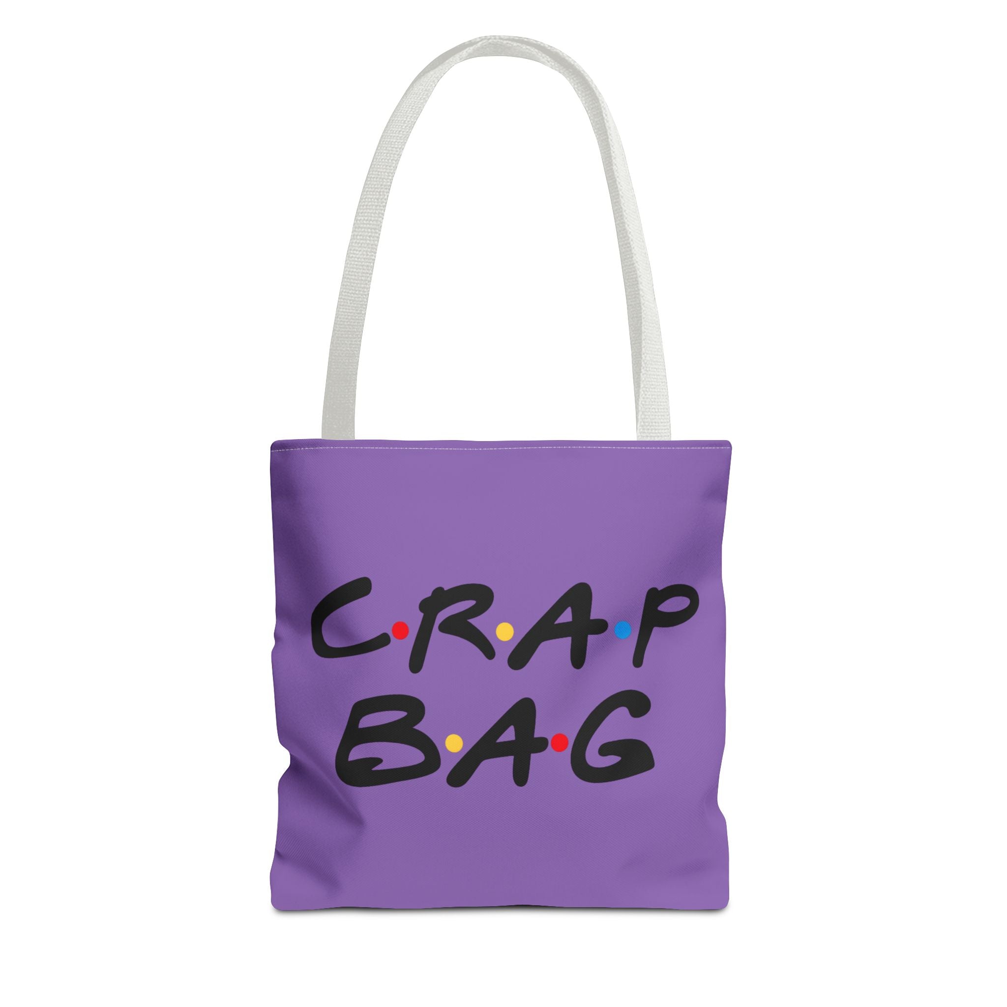 Friends Crap Bag Tote Bag | Purple All-Over Print Tote